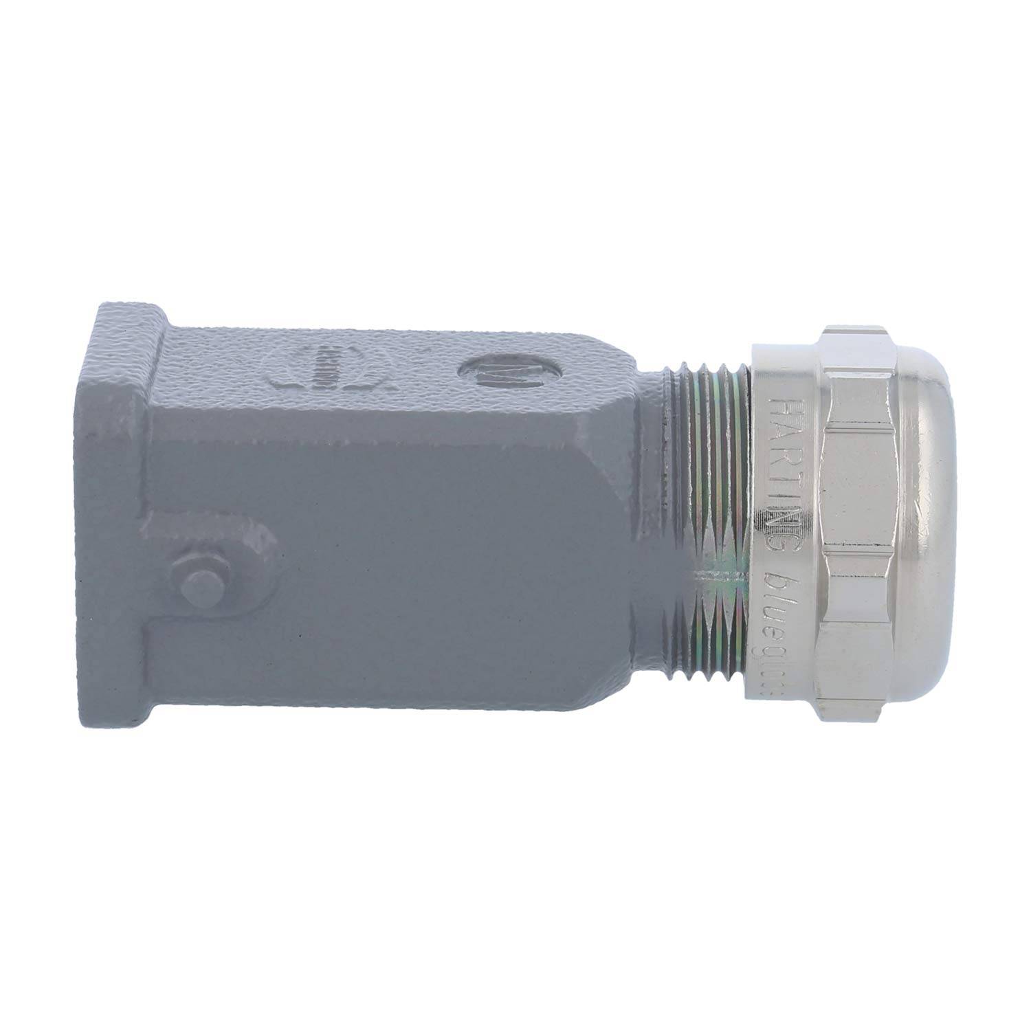 HARTING Han 3A Tüllengehäuse mit eingeklebter Dichtung, 1xM25 gerader Kabelabgang, für 1 Bügel (am Unterteil)