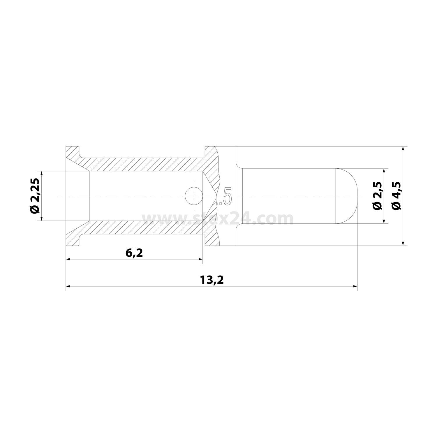 HARTING Yellok-Crimpkontakt Kontaktstift (M) 2,5mm² AWG14 silber, 1 Stück Werkstoff Kupferlegierung - 1 Stück