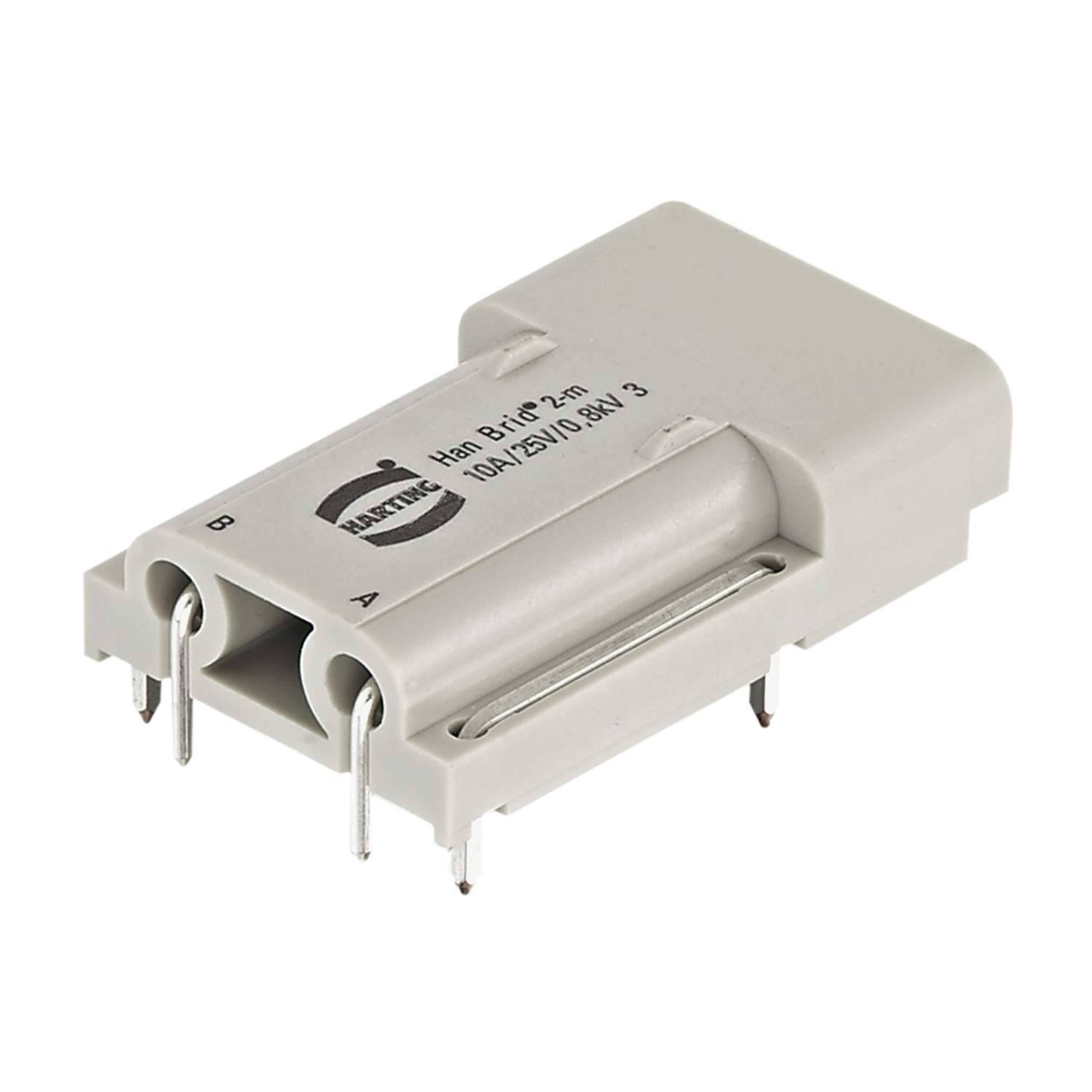 HARTING Han Brid Cu-Bus-Modul(G) bestückt Stifteinsatz (M) 2-polig 50V, 10A - 1 Stück