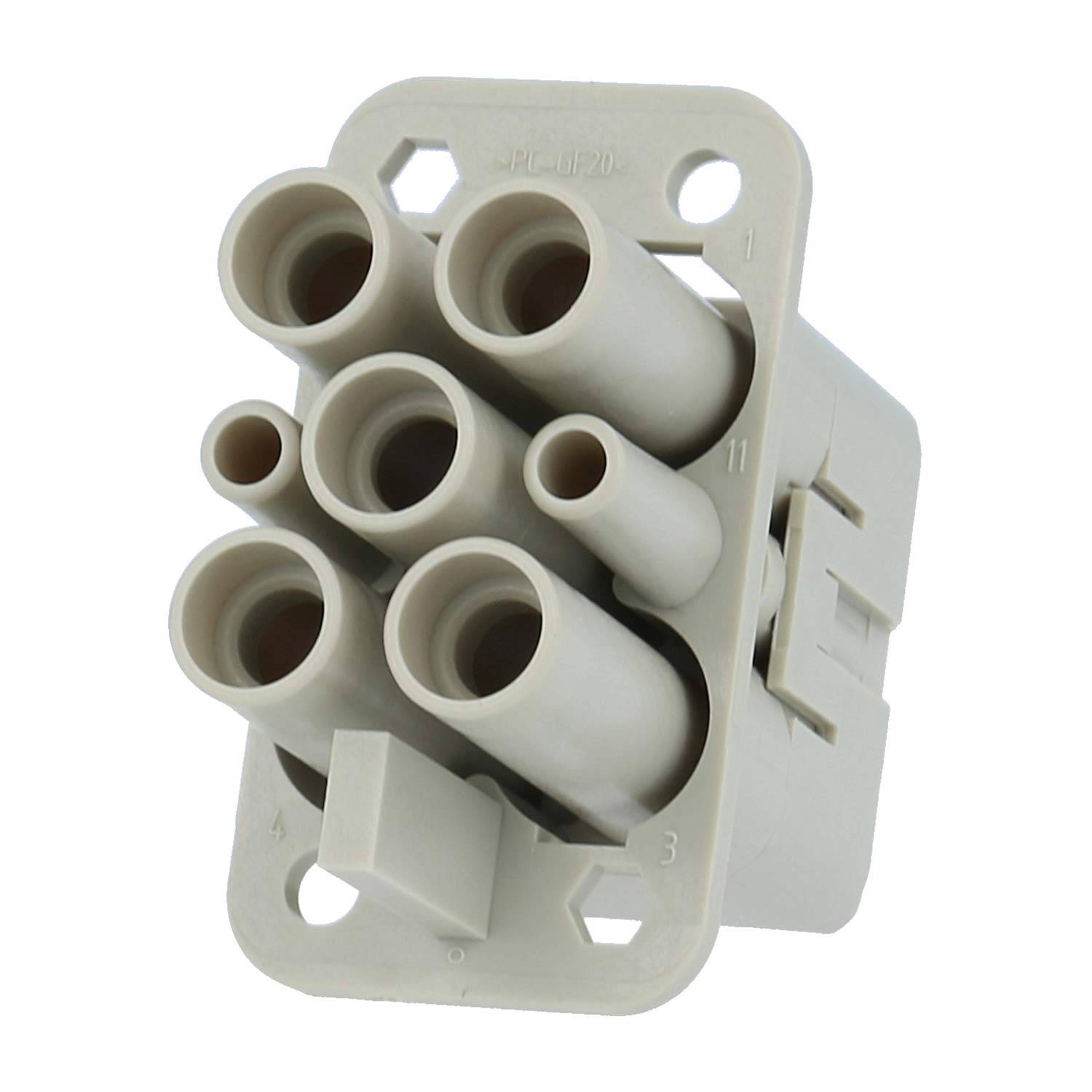 HARTING Han Q4/2 Buchseneinsatz (F) Crimpanschluss, 6-polig 4/2+PE 400V/690V - 250V Steuerkontakt, 40A/10A - 1 Stück