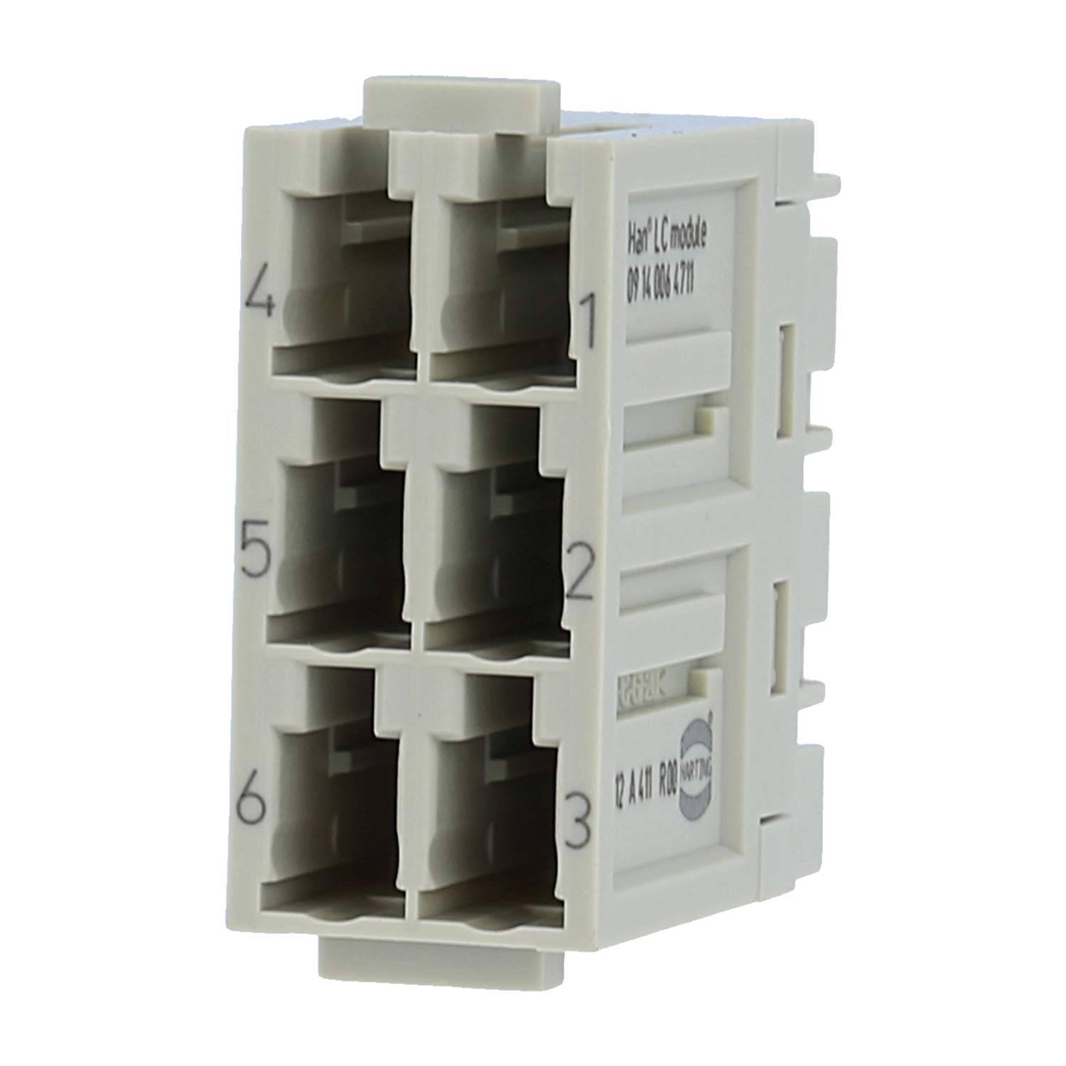 HARTING Han LC Modul Buchseneinsatz (F) 6-polig Steckzyklen >=500 - 1 Stück