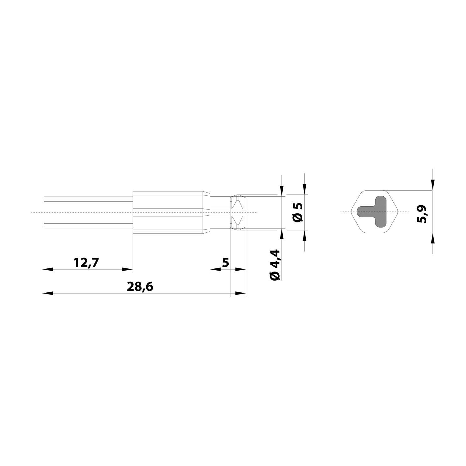 HARTING Kodierung Q7/0, Han-Eco Kodierstift passend für Q7/0, Han-Eco Monoblock Stifteinsatz Werkstoff Kunststoff - 1