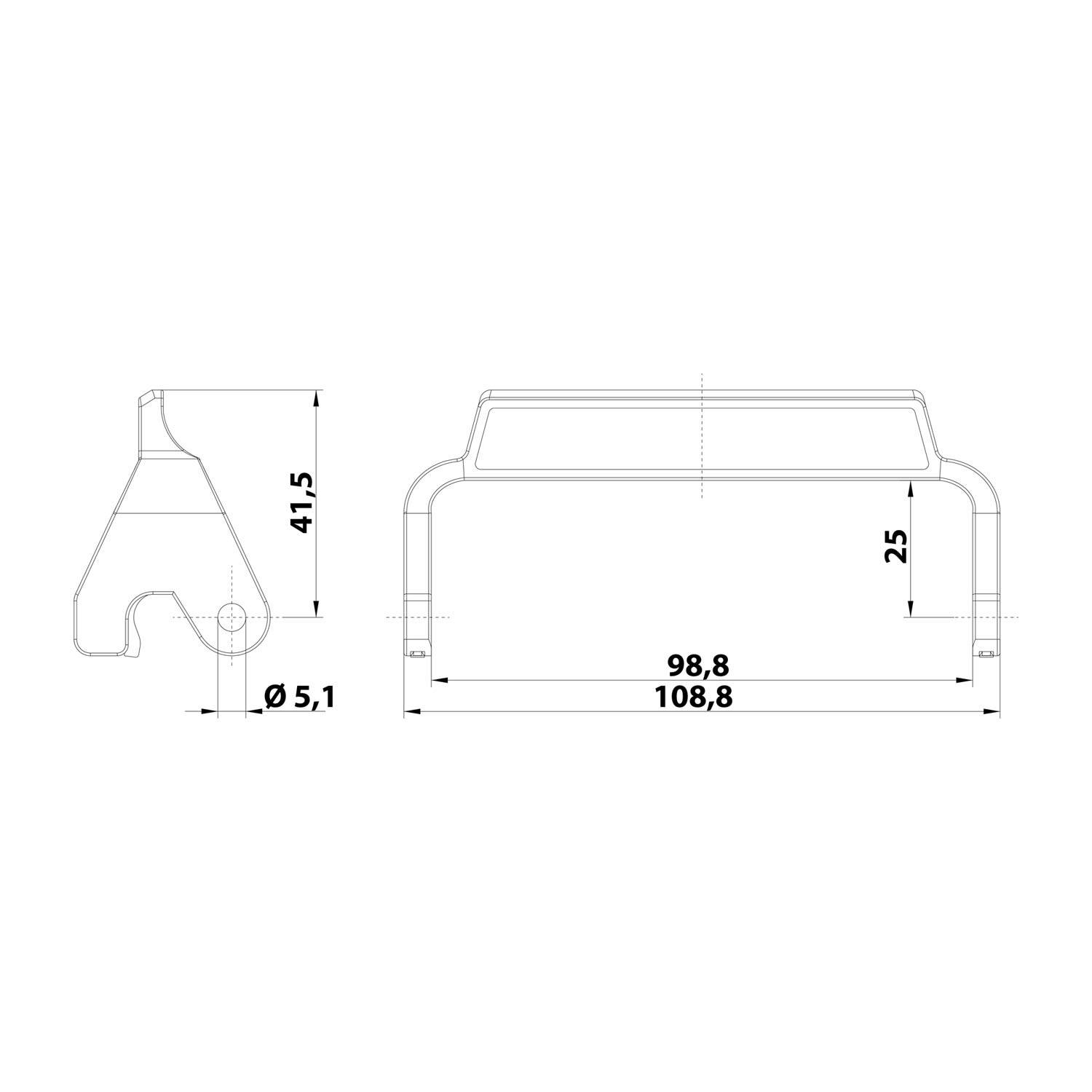 HARTING Han 16B Easy Lock Verriegelungsbügel passend für 16B Gehäuse Längsbügel Werkstoff Verriegelungsbügel
