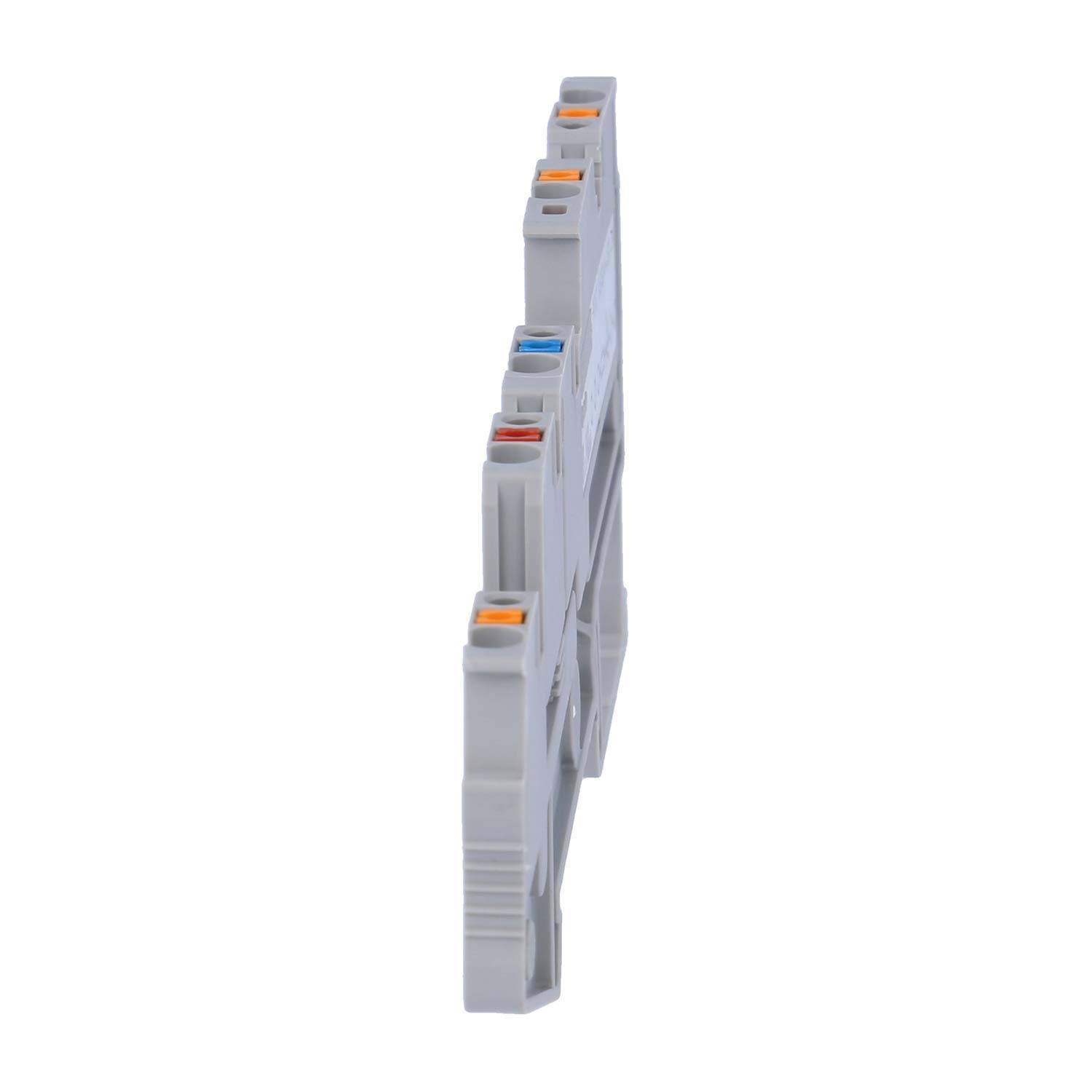 Phoenix Contact Initiatoren-/Aktorenklemme PTIO 1,5/S/4-LED24 RD mit roter LED für 15-30V DC, Push-In-Anschluss