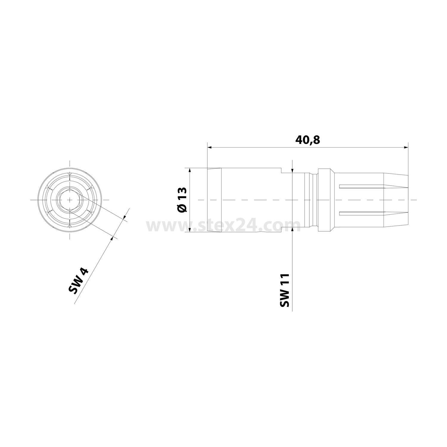 HARTING 100A-Axialschraubkontakt Kontaktbuchse (F) 16mm² - 35mm² AWG6 - AWG2 silber, 1 Stück Werkstoff Kupferlegierung