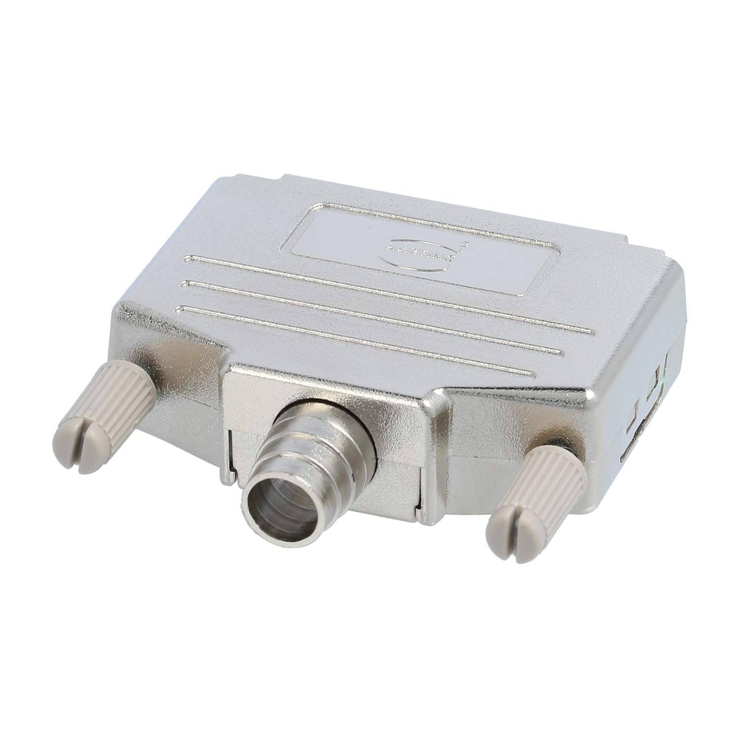 HARTING D-Sub Kunststoffgehäuse metallisiert passend für D-Sub Einsatz 25-polig gerade, Klemmbereich 3,3mm - 11,5mm - 1