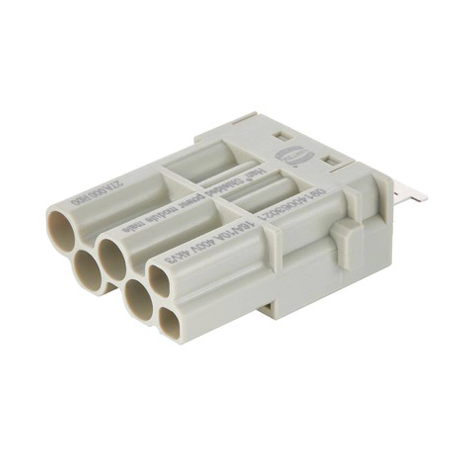 HARTING Han Shielded Modul Power Stifteinsatz (M) Crimpanschluss, 6-polig 4/2+Schirmung 400V400V - 400V Steuerkontakt,