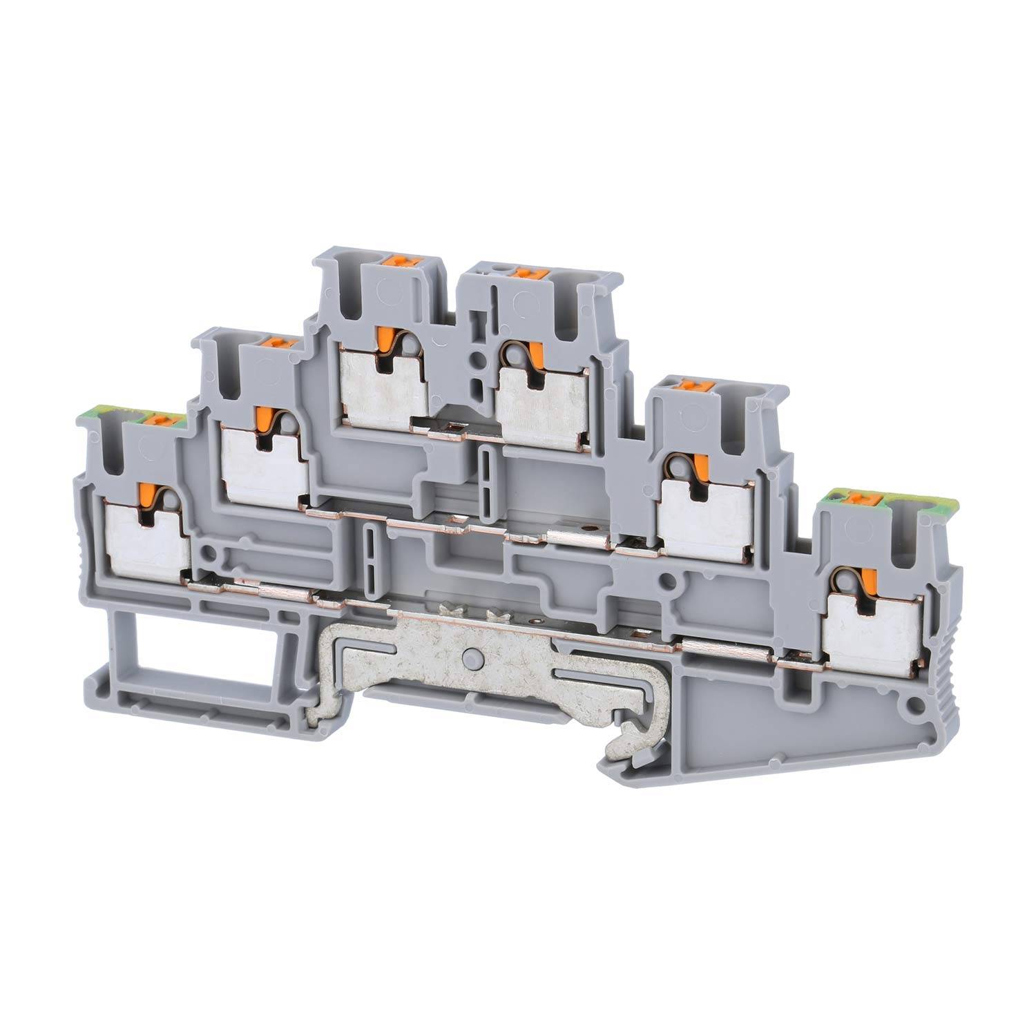 Phoenix Contact Schutzleiter-Reihenklemme PT 2,5-PE/L/L Push-In-Anschluss Nennspannung 500V Kurzzeitstrom 0,30kA - 1