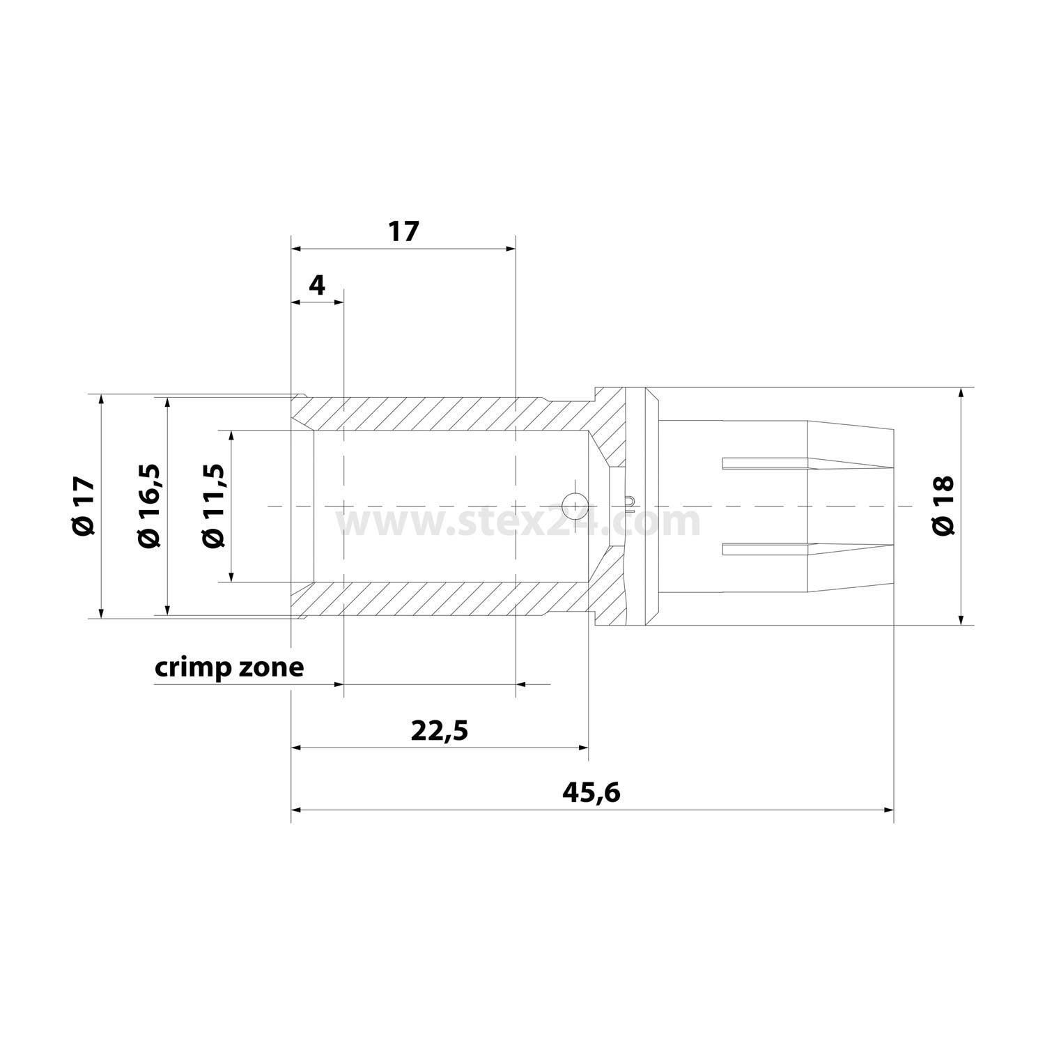 HARTING 200A-Crimpkontakt Kontaktbuchse (F) 70mm² AWG00 silber, 1 Stück Werkstoff Kupferlegierung - 1 Stück