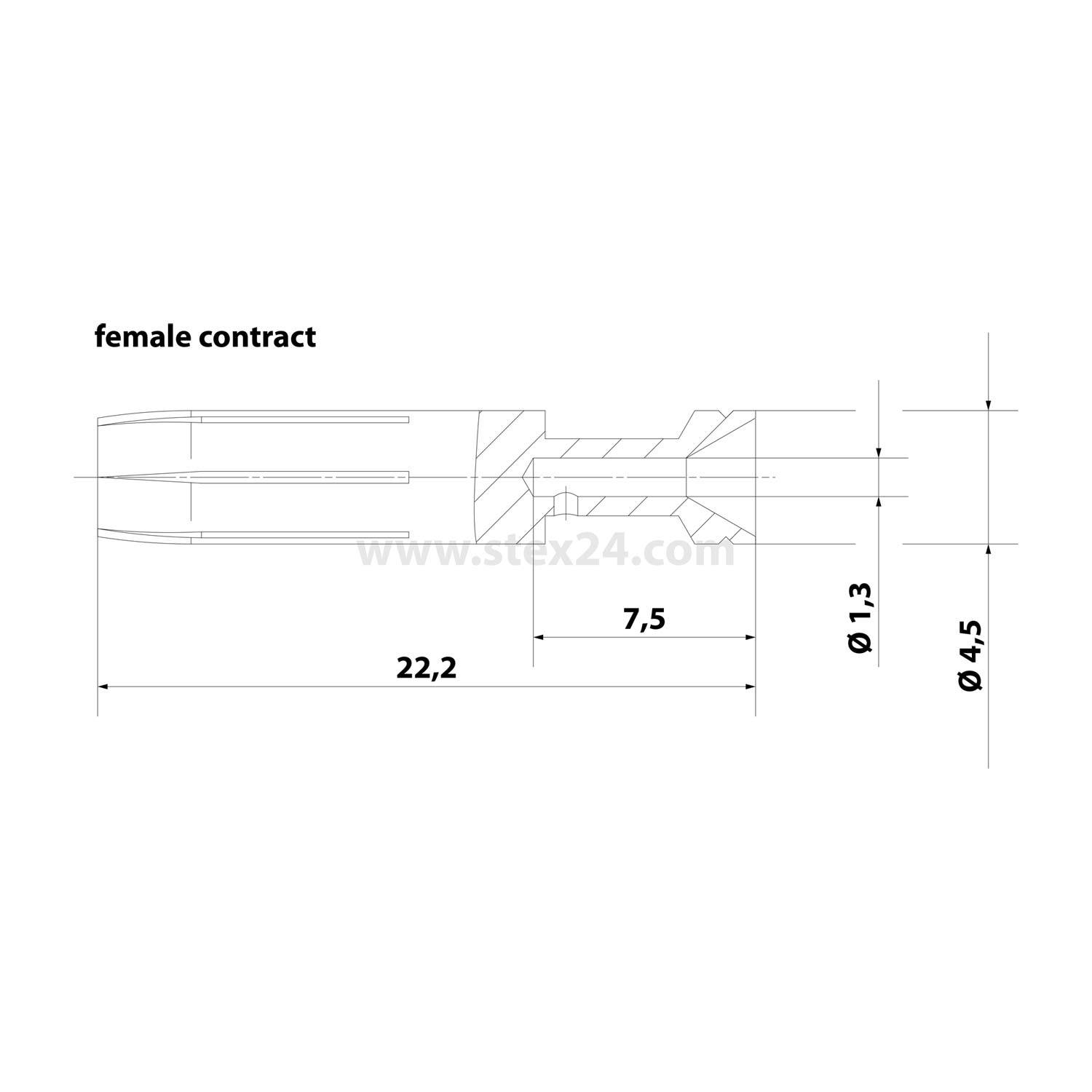 HARTING E-Crimpkontakt Kontaktbuchse (F) 0,75mm² AWG18 silber, 1 Stück Werkstoff Kupferlegierung - 1 Stück