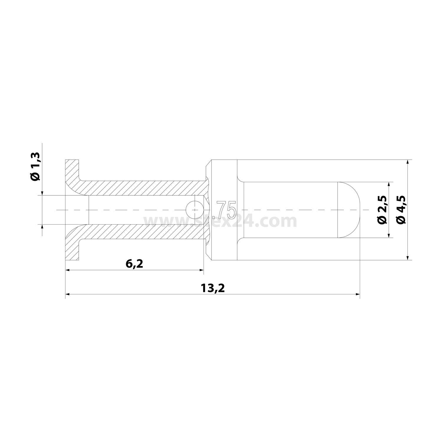HARTING Yellok-Crimpkontakt Kontaktstift (M) 0,75mm² AWG18 silber, 1 Stück Werkstoff Kupferlegierung - 1 Stück