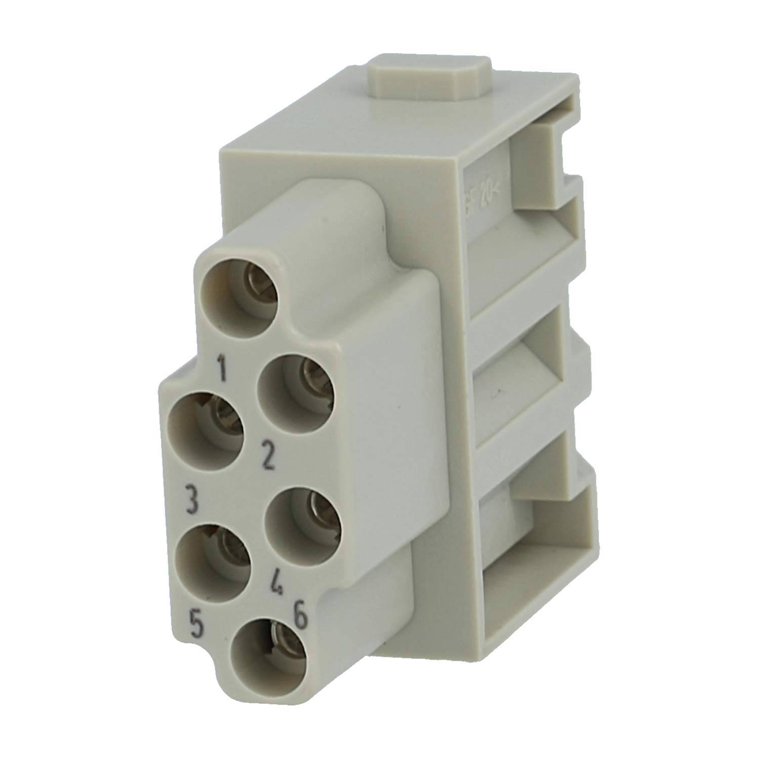 HARTING Han E Modul Buchseneinsatz (F) Quick-Lock-Anschluss, 6-polig 500V, 16A - 1 Stück