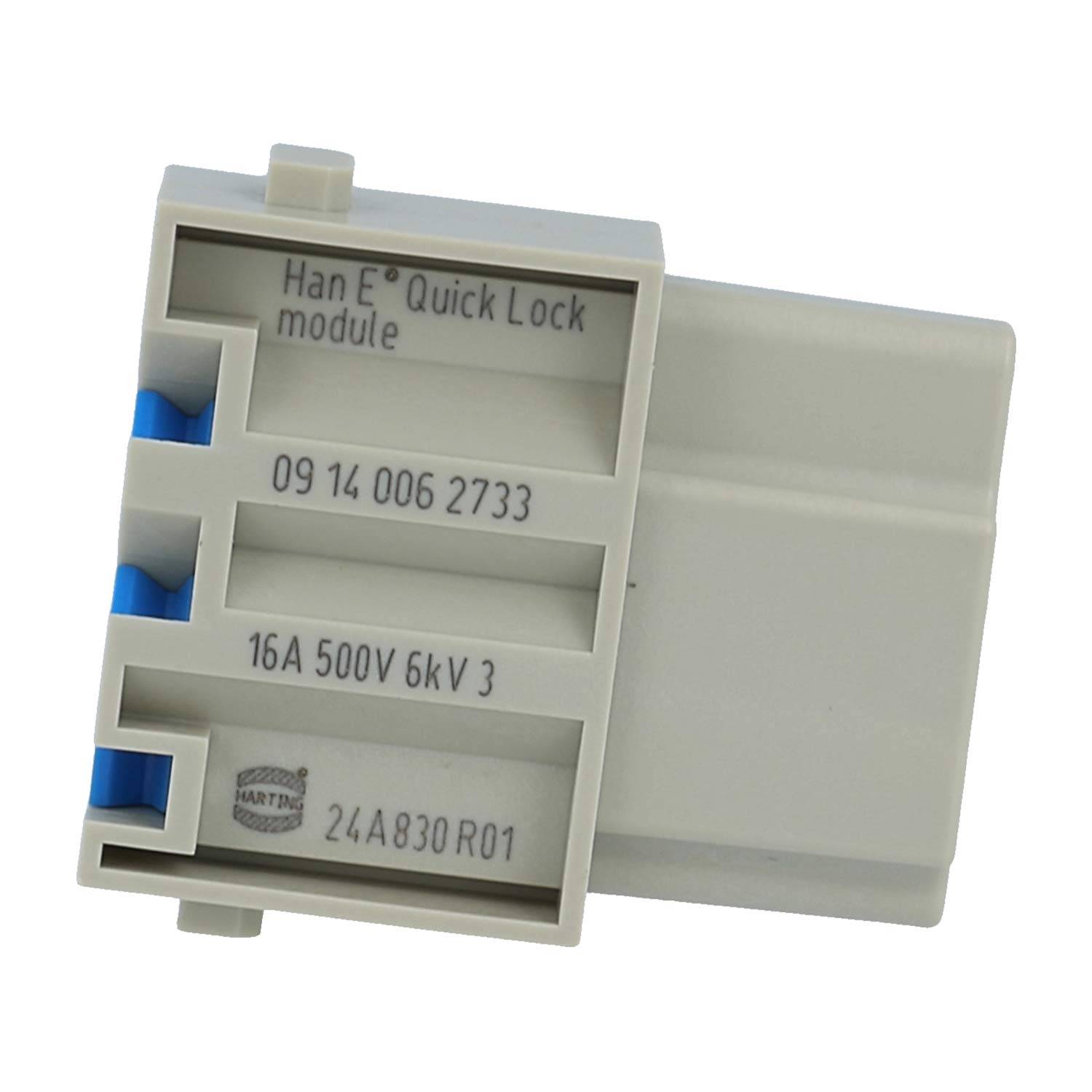 HARTING Han E Modul Buchseneinsatz (F) Quick-Lock-Anschluss, 6-polig 500V, 16A - 1 Stück