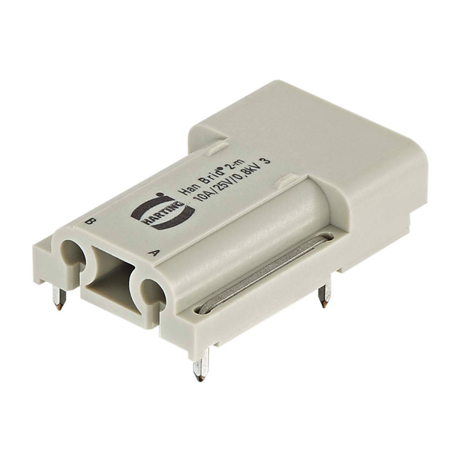 HARTING Han Brid Cu-Bus-Modul(G) Stifteinsatz (M) 2-polig 50V, 10A - 1 Stück
