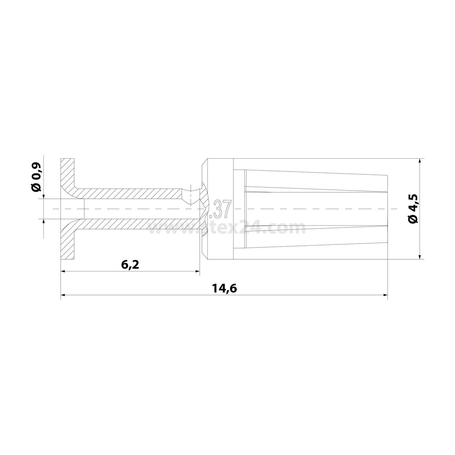 HARTING Yellok-Crimpkontakt Kontaktbuchse (F) 0,14mm² - 0,37mm² AWG26 - AWG22 silber, 1 Stück Werkstoff Kupferlegierung