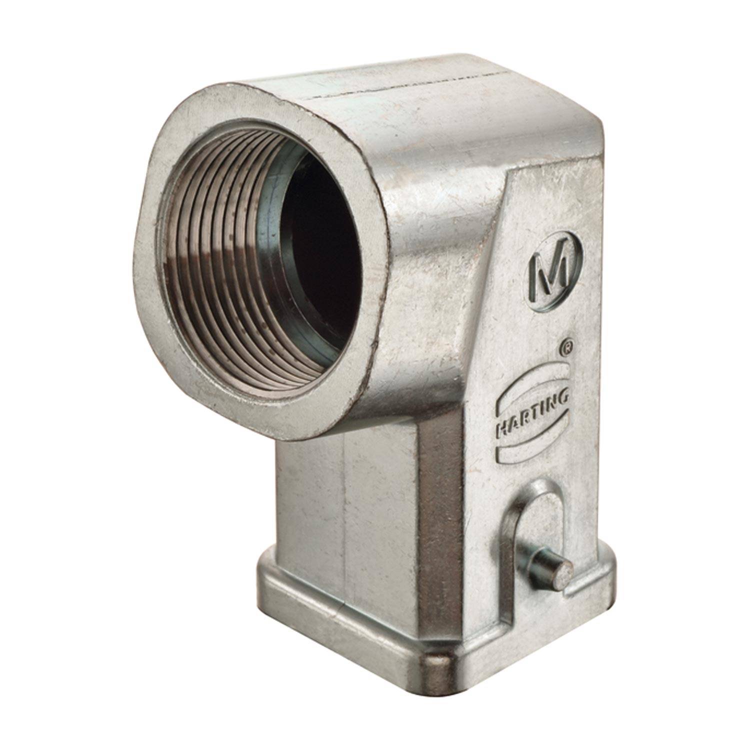 HARTING Han 3A EMV Tüllengehäuse ohne eingeklebte Dichtung, 1xM25 seitlicher Kabelabgang, für 1 Bügel (am Unterteil) -