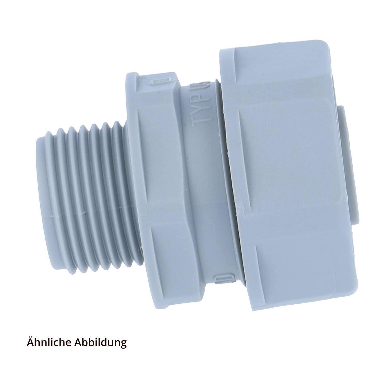 FLEXA FUSM Kunststoffverschraubung gerade Gewinde M20x1,5 für Schlauch-Außendurchmesser 21,0mm für