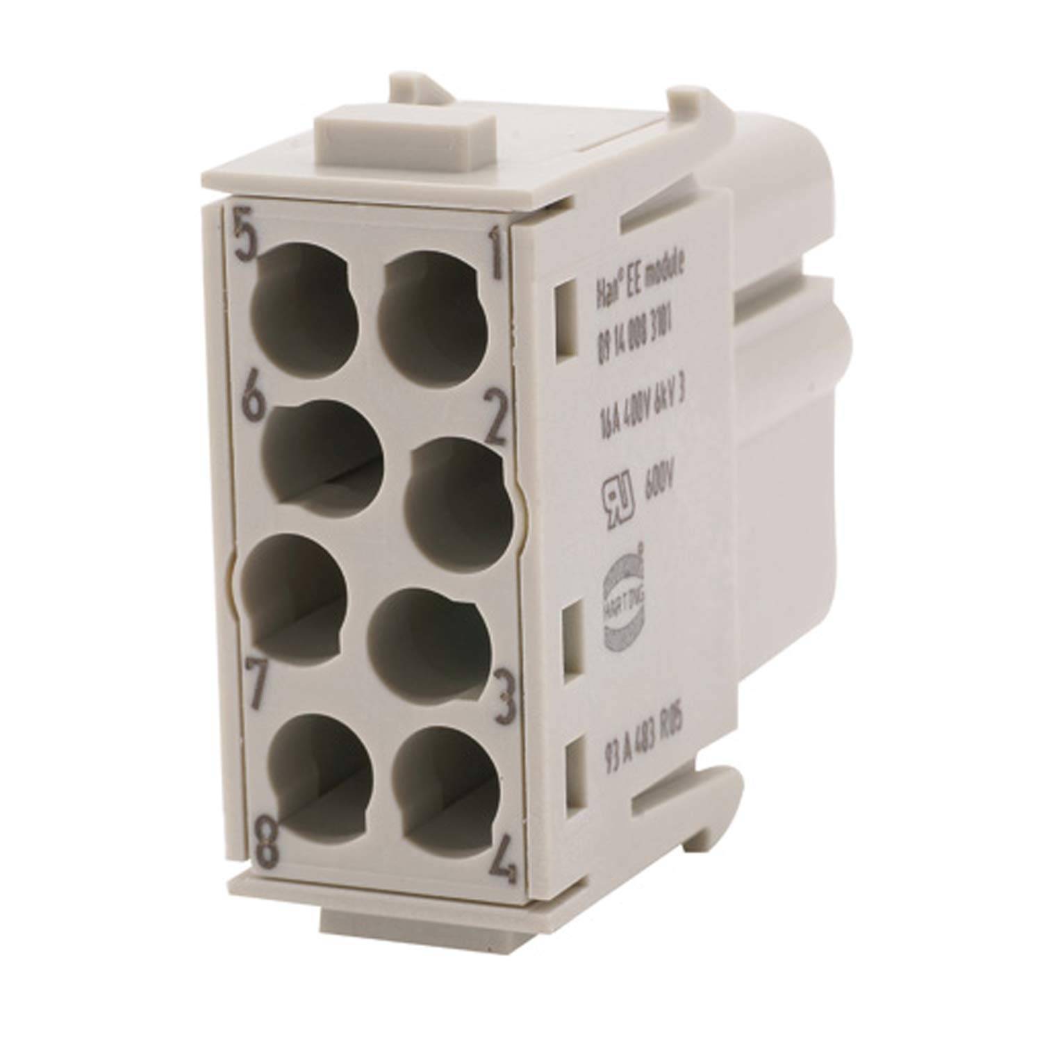 HARTING Han EE Modul Buchseneinsatz (F) Crimpanschluss, 8-polig 400V, 16A - 1 Stück