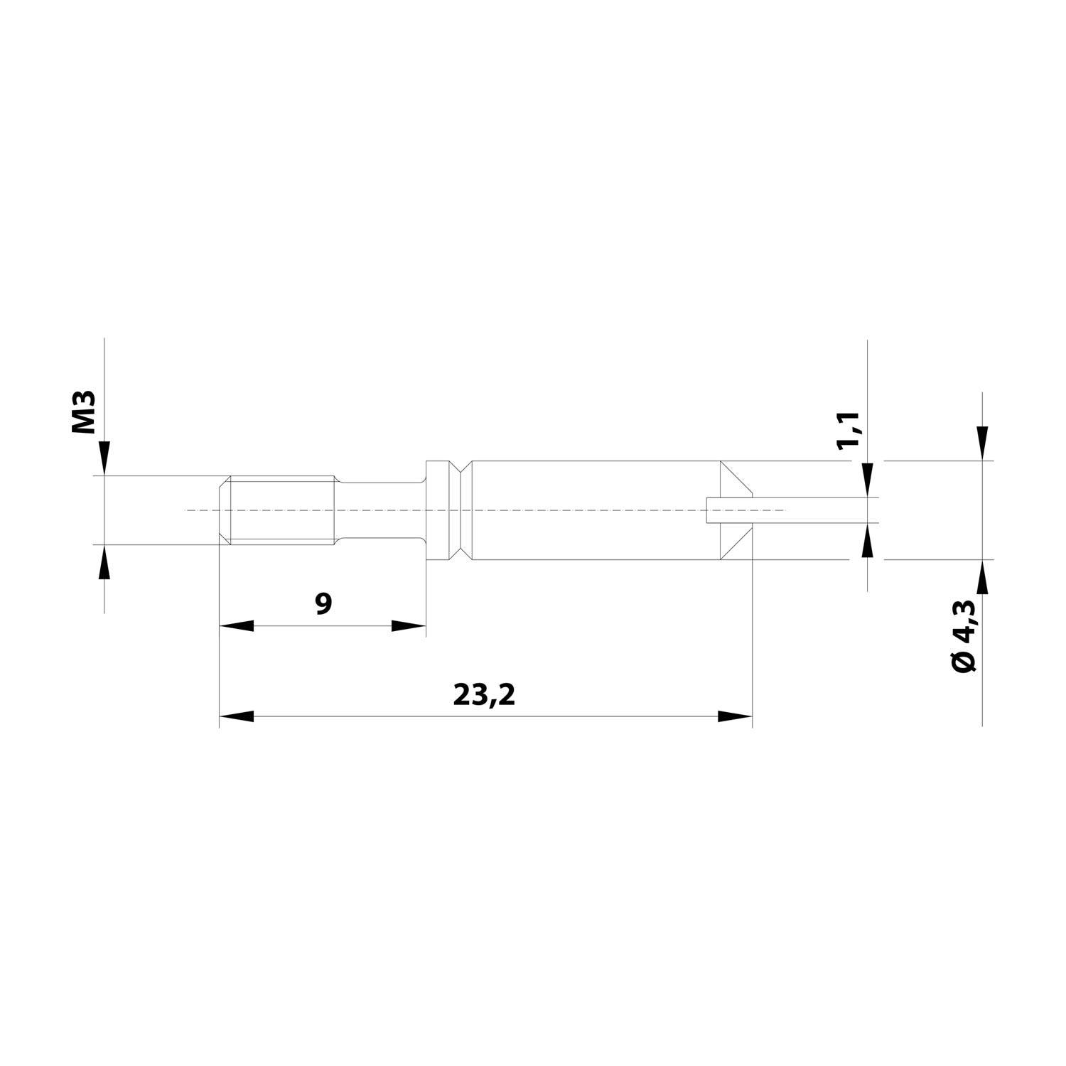 HARTING Modular-Kodierung Führungsstift passend für Modular Gehäuse und Einsätze - 1 Stück