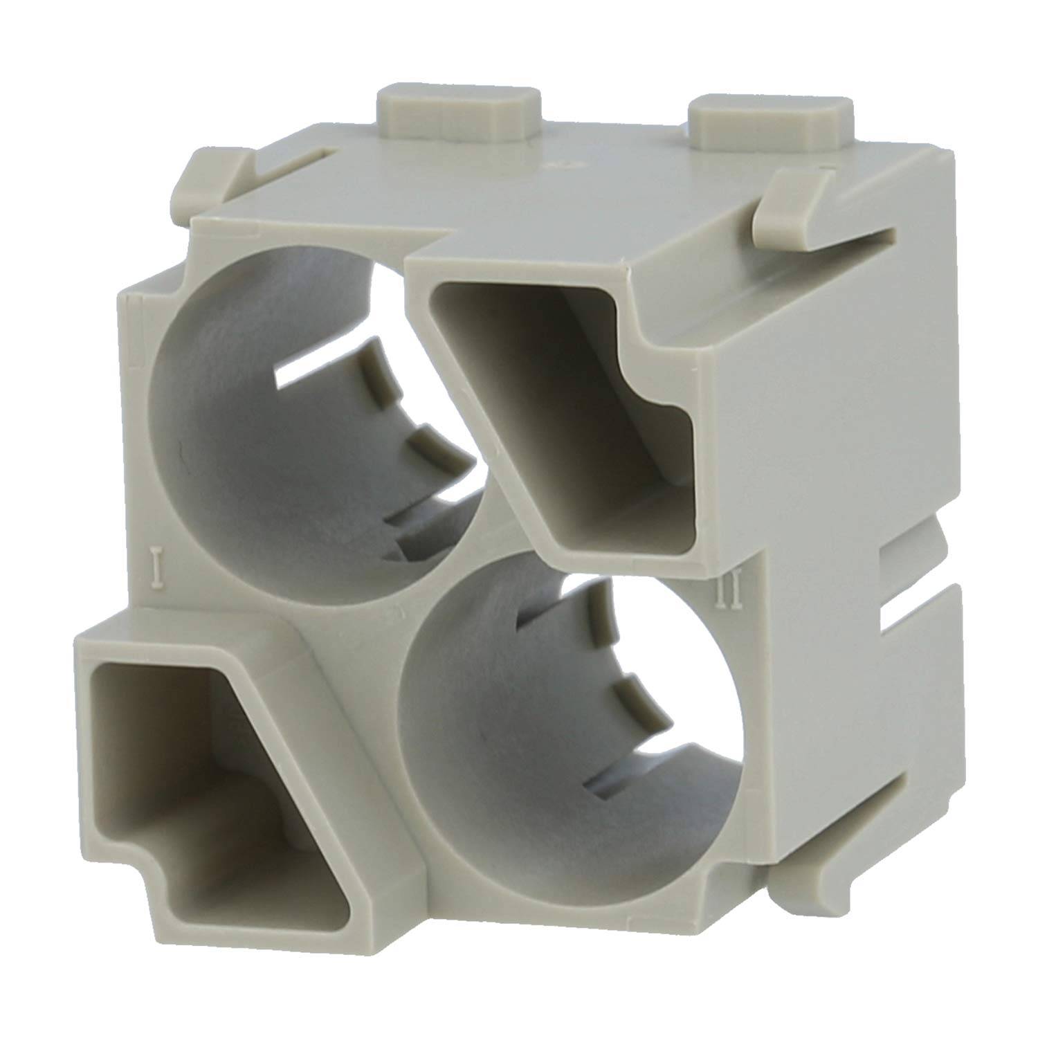 HARTING Han Halterung für zwei Han Quintax (OLD) Stifteinsatz (M) Steckzyklen >=500 Temperaturbereich -40°C bis 85°C -