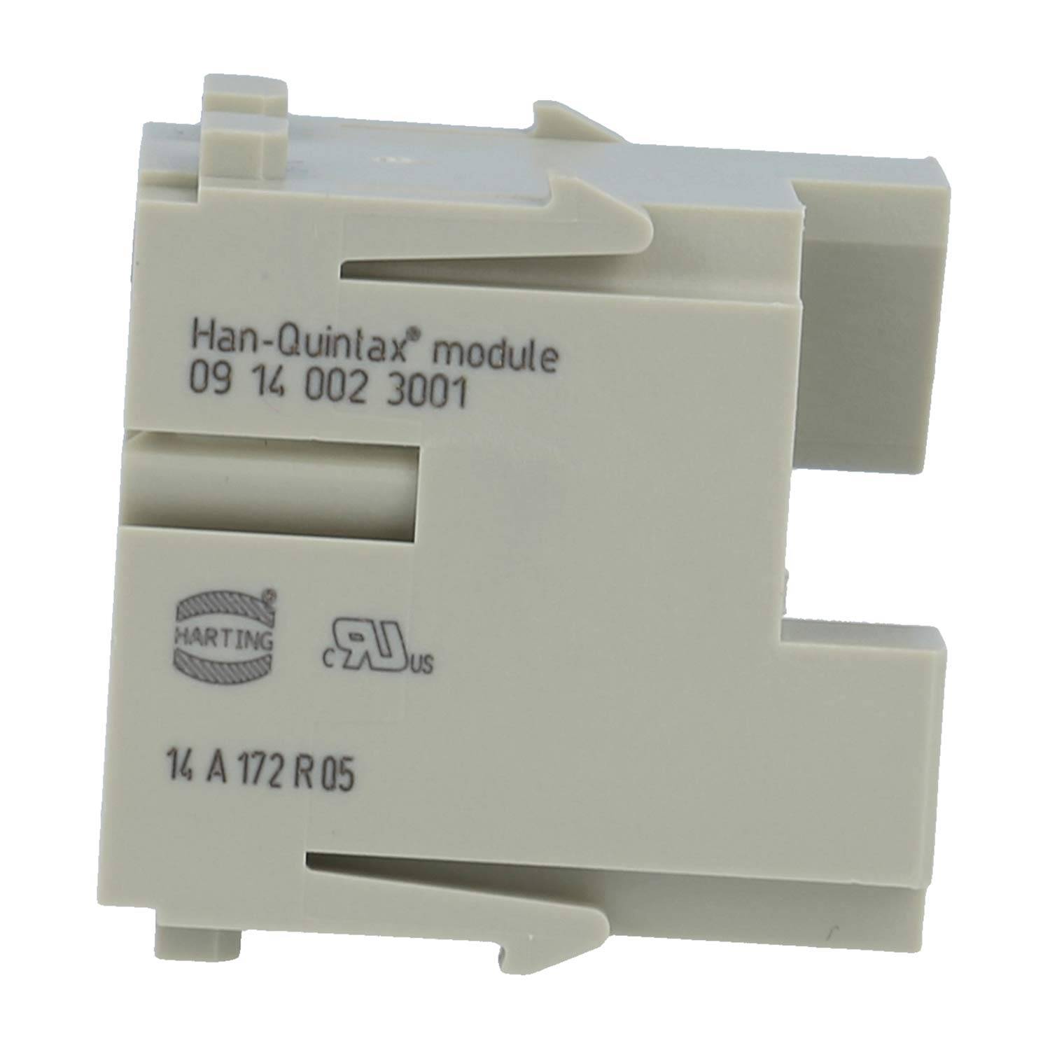 HARTING Han Halterung für zwei Han Quintax (OLD) Stifteinsatz (M) Steckzyklen >=500 Temperaturbereich -40°C bis 85°C -