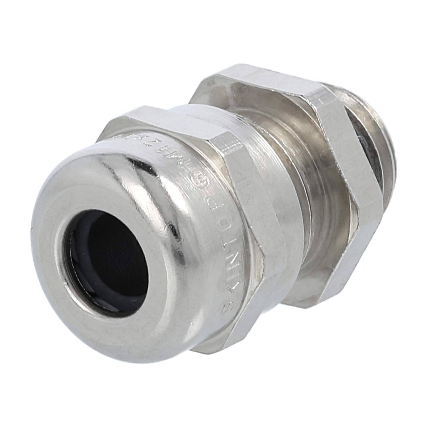 LAPP Verschraubung M12x1,5 SMS-M12 Messing (CuZn) vernickelt Gewindelänge 6,5mm - 1 Stück