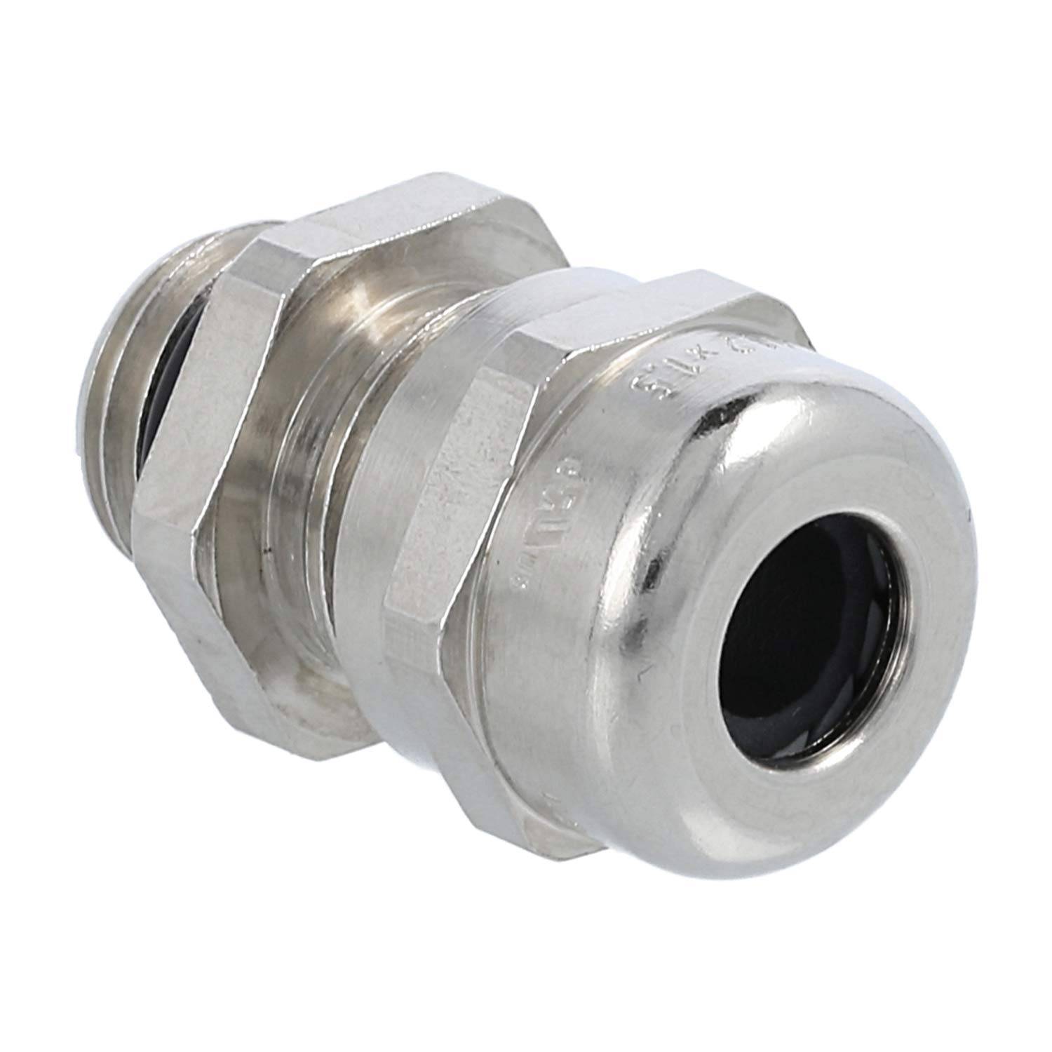 LAPP Verschraubung M12x1,5 SMS-M12 Messing (CuZn) vernickelt Gewindelänge 6,5mm - 1 Stück