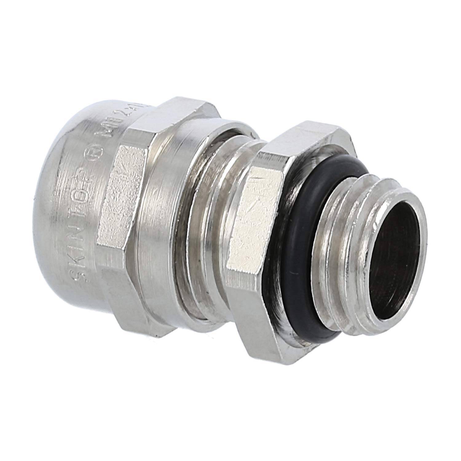 LAPP Verschraubung M12x1,5 SMS-M12 Messing (CuZn) vernickelt Gewindelänge 6,5mm - 1 Stück