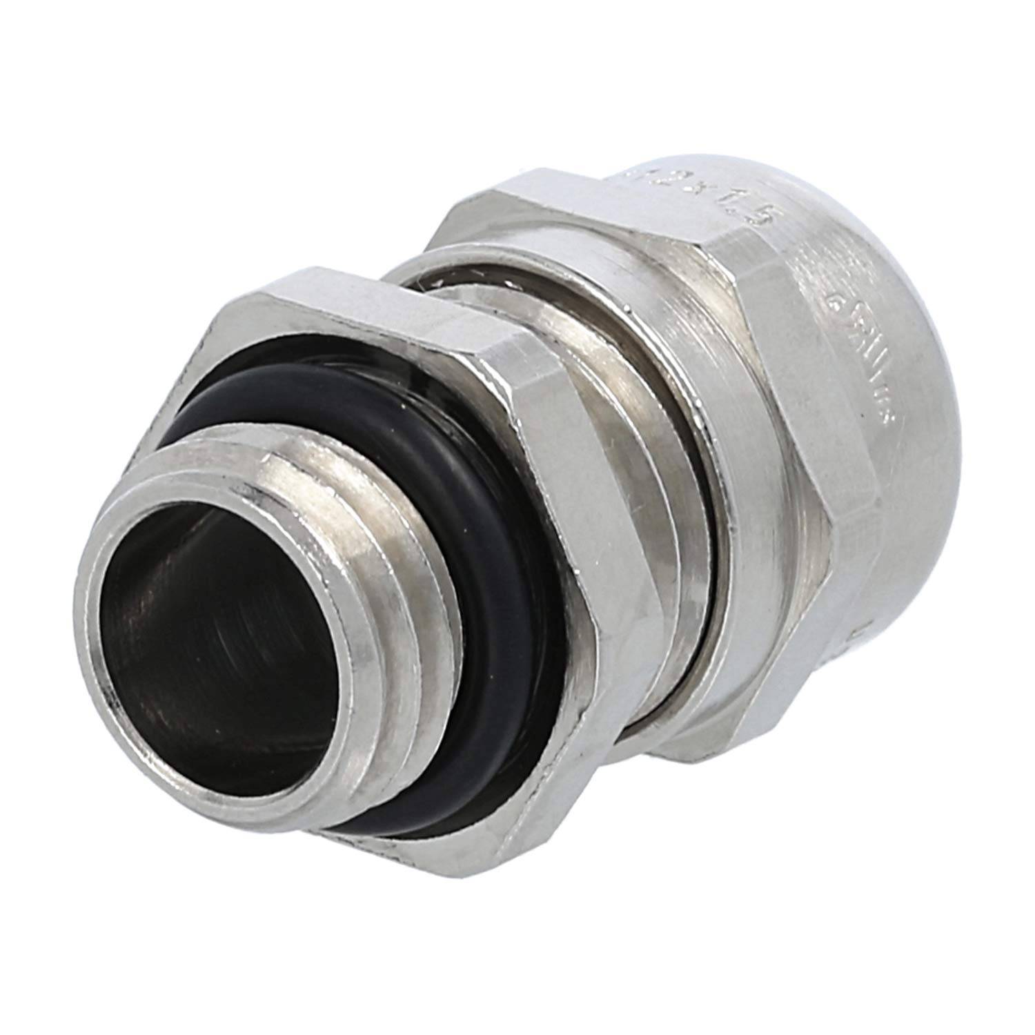 LAPP Verschraubung M12x1,5 SMS-M12 Messing (CuZn) vernickelt Gewindelänge 6,5mm - 1 Stück