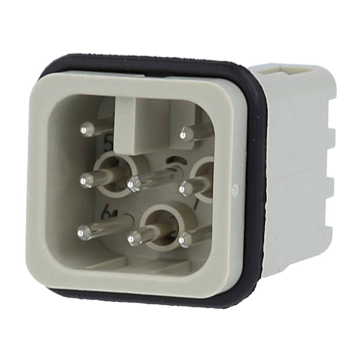 HARTING Han 7D Stifteinsatz (M) Quick-Lock-Anschluss, 7-polig+PE 250V, 10A - 1 Stück