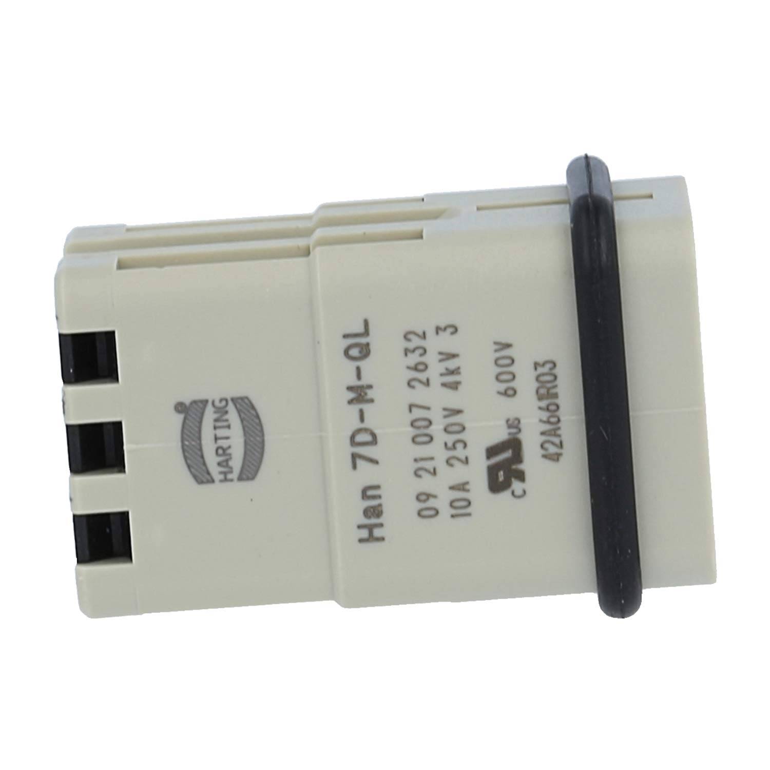 HARTING Han 7D Stifteinsatz (M) Quick-Lock-Anschluss, 7-polig+PE 250V, 10A - 1 Stück