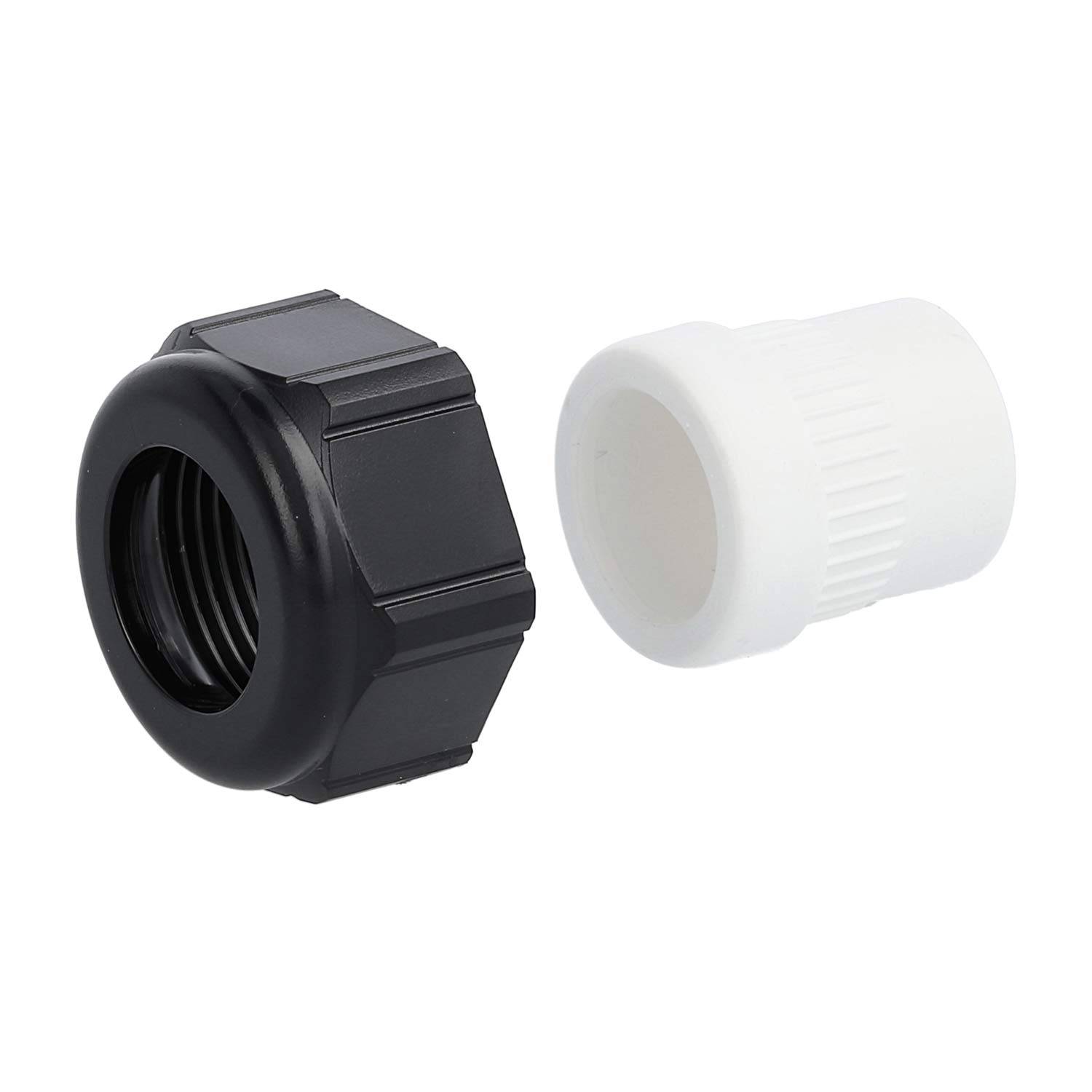 HARTING Q-Halbverschraubung M25x1,5 Kunststoff Farbe tiefschwarz RAL 9005 - 1 Stück