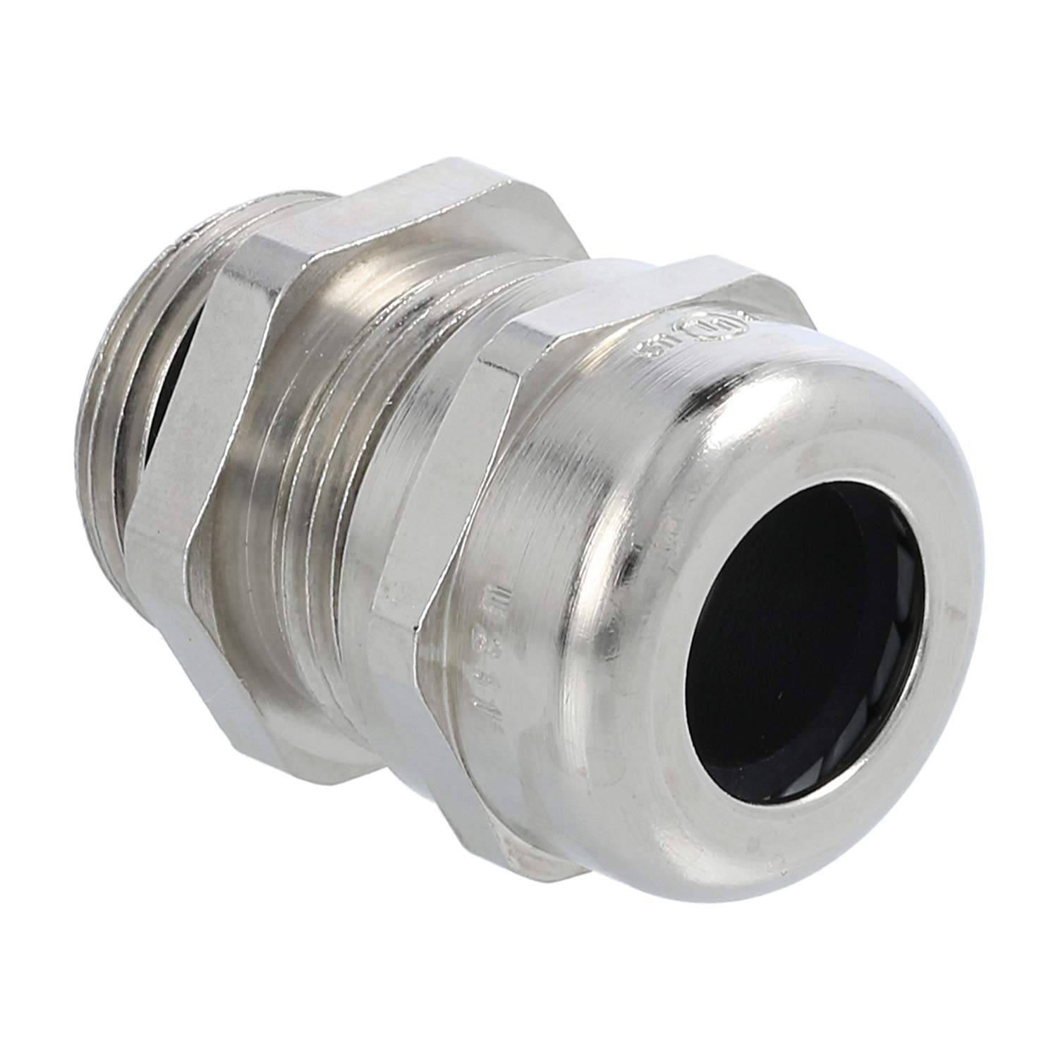 LAPP Verschraubung M20x1,5 SMS-M20 Messing (CuZn) vernickelt Gewindelänge 8,5mm - 1 Stück