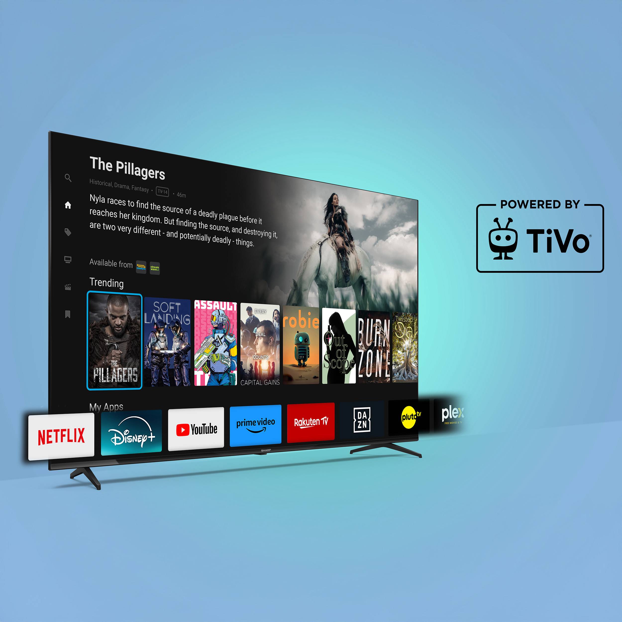 Sharp QLED Fernseher 40 Zoll Smart TV powered by TiVo HDR TV mit Full HD Auflösung, 40HE3745E (2026)