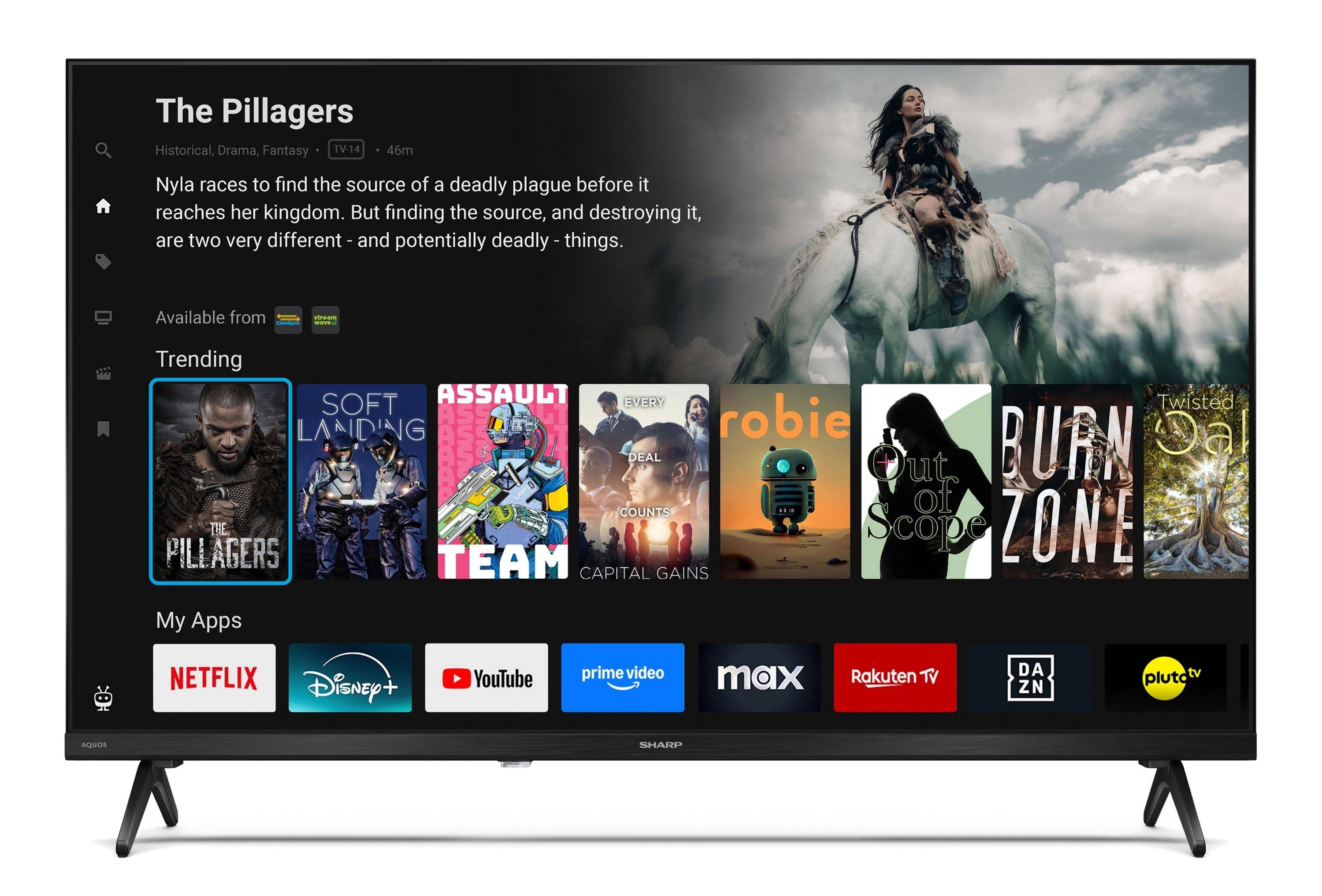 Sharp Fernseher 32 Zoll Smart TV powered by TiVo - HDR Fernseher mit HD Auflösung, 32HE2745E (2026)