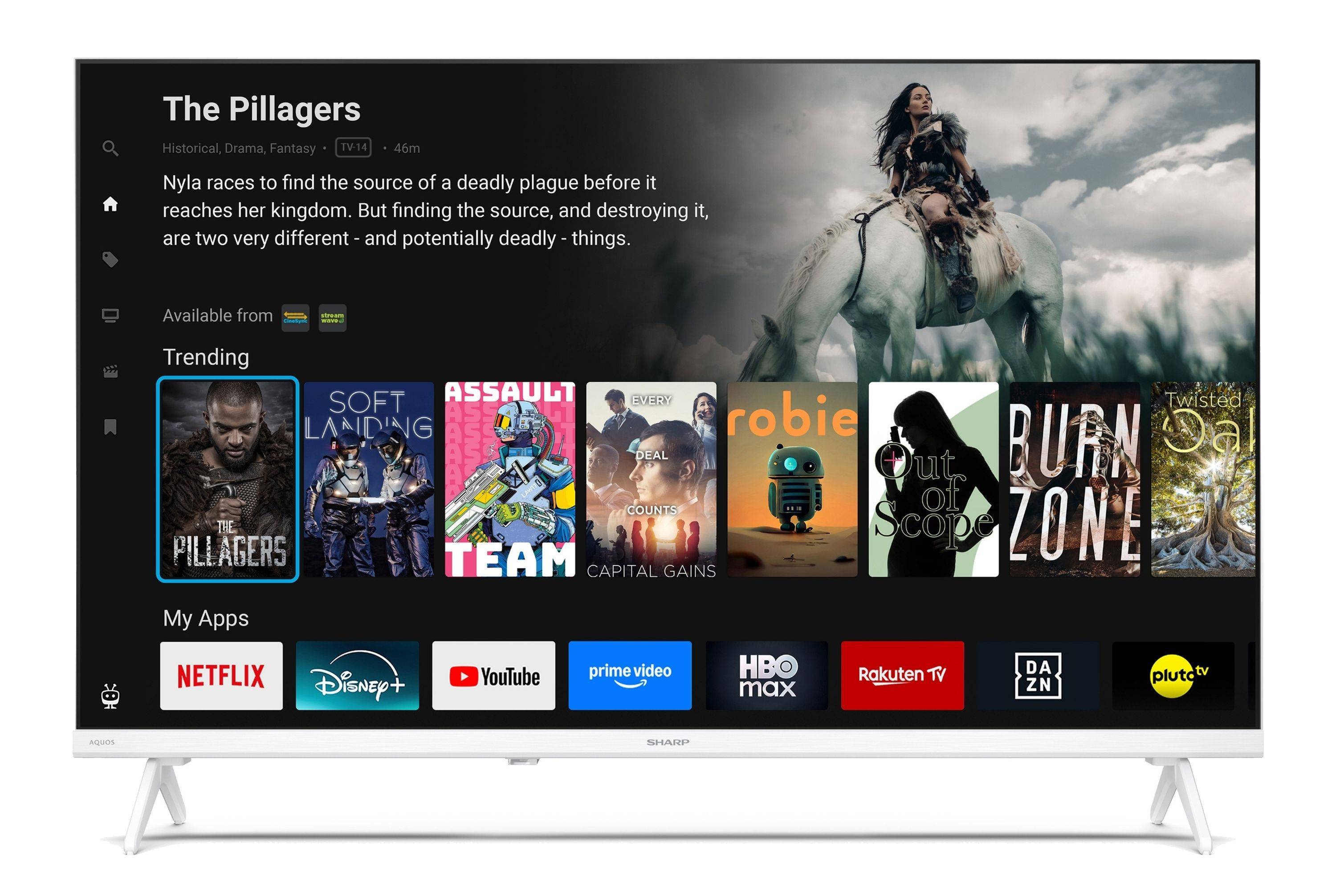 Sharp Fernseher 32 Zoll Smart TV powered by TiVo - HDR Fernseher mit HD Auflösung, 32HE2745EW (2026)
