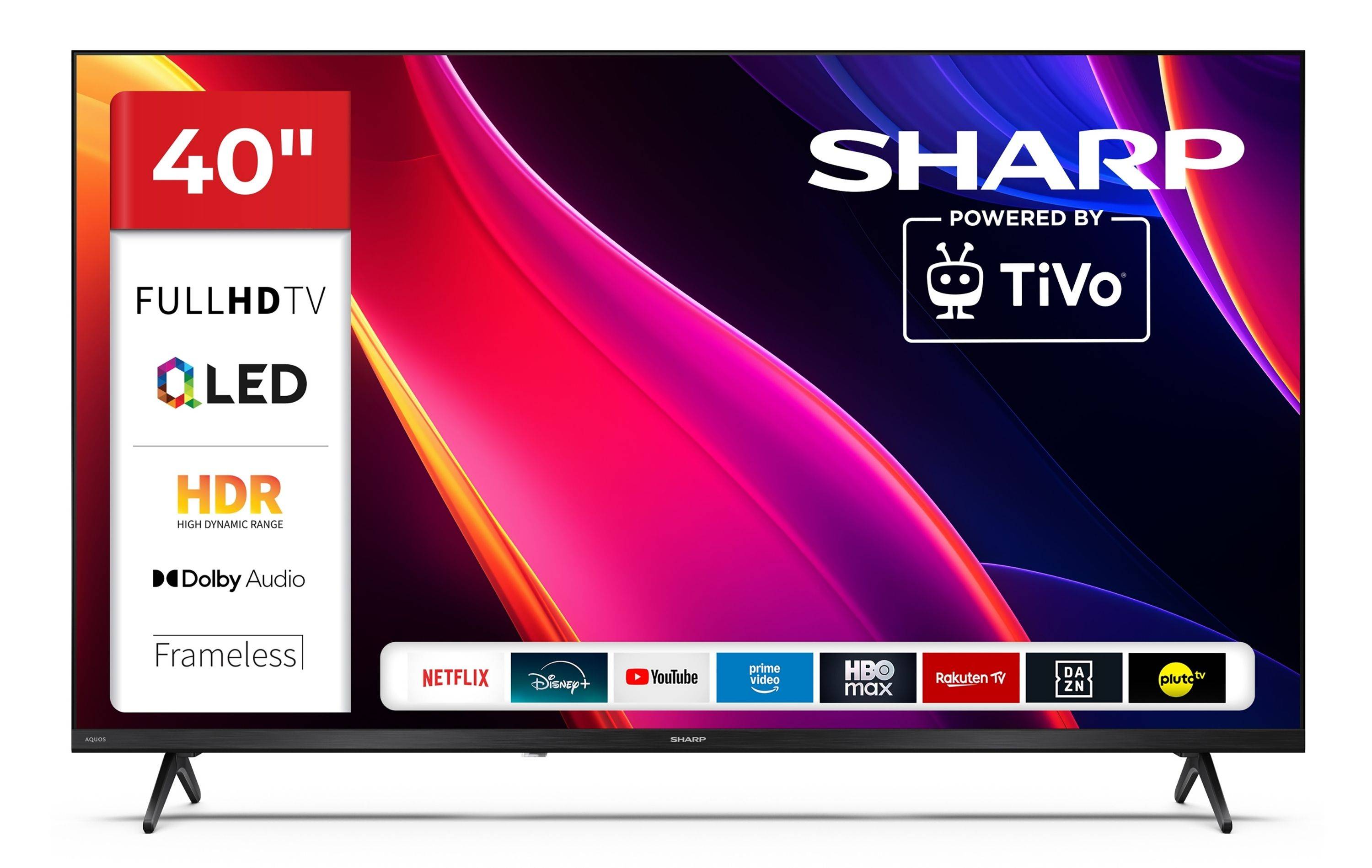 Sharp QLED Fernseher 40 Zoll Smart TV powered by TiVo HDR TV mit Full HD Auflösung, 40HE3745E (2026)