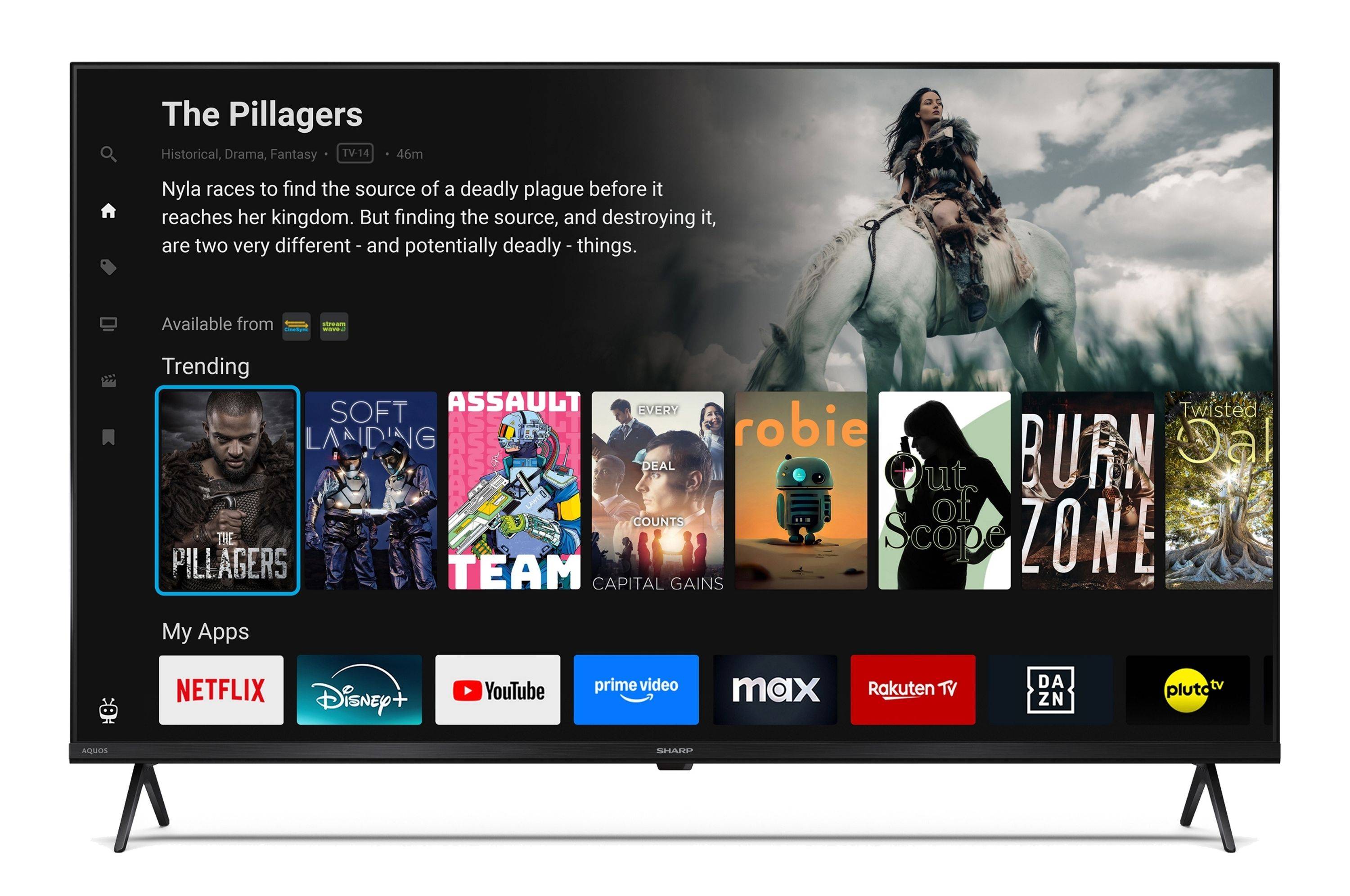 Sharp QLED Fernseher 43 Zoll Smart TV by TiVo 4K UHD Fernseher mit HDR Dolby Vision 43HM5745E (2026)
