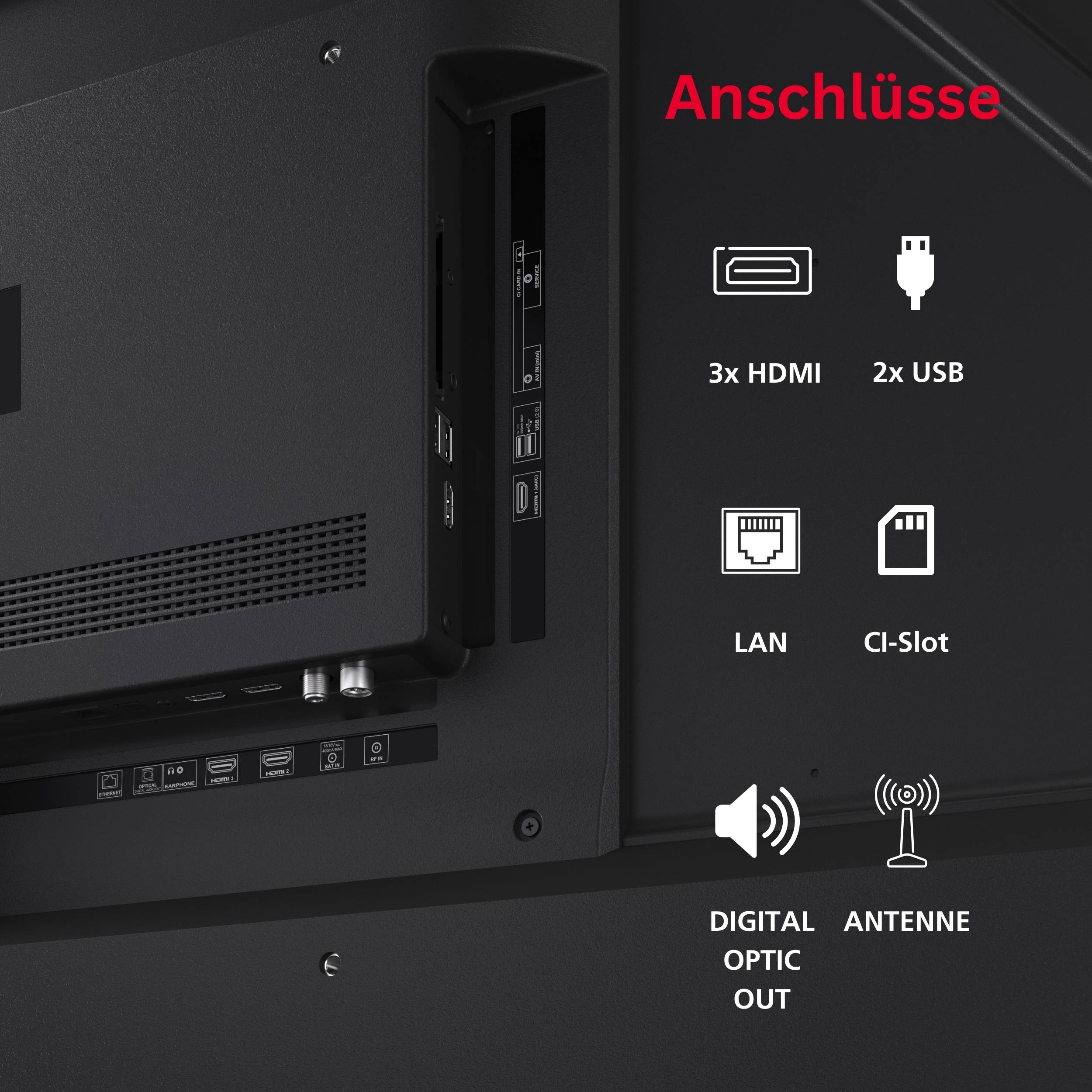 Sharp QLED Fernseher 50 Zoll Smart TV by TiVo 4K UHD Fernseher mit HDR Dolby Vision 50HM5745E (2026)