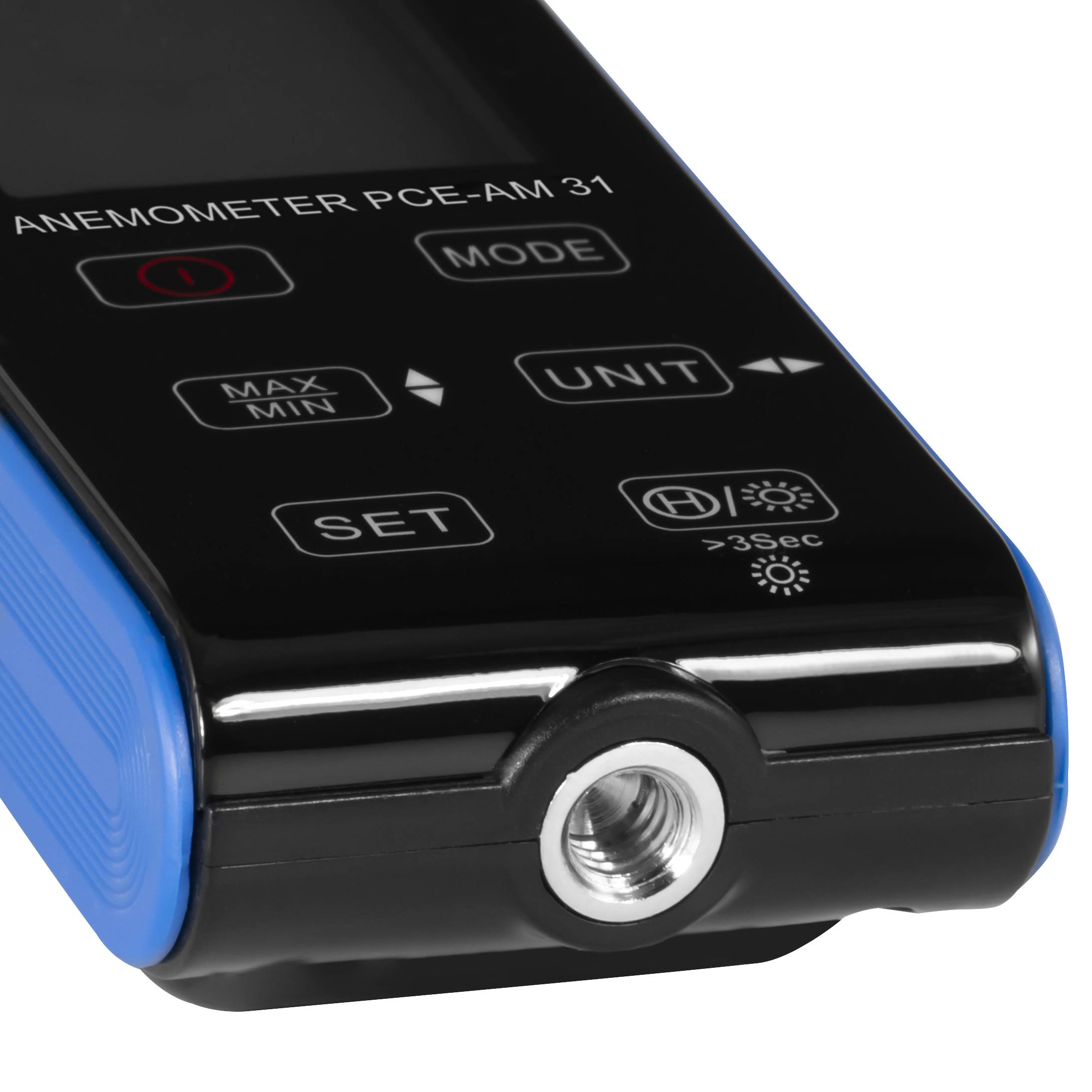 PCE Instruments Anemometer PCE-AM 31 |0,3 ... 40 m/s |Auflösung 0,1 m/s |Temperatur |Luftvolumen |Windgeschwindigkeit