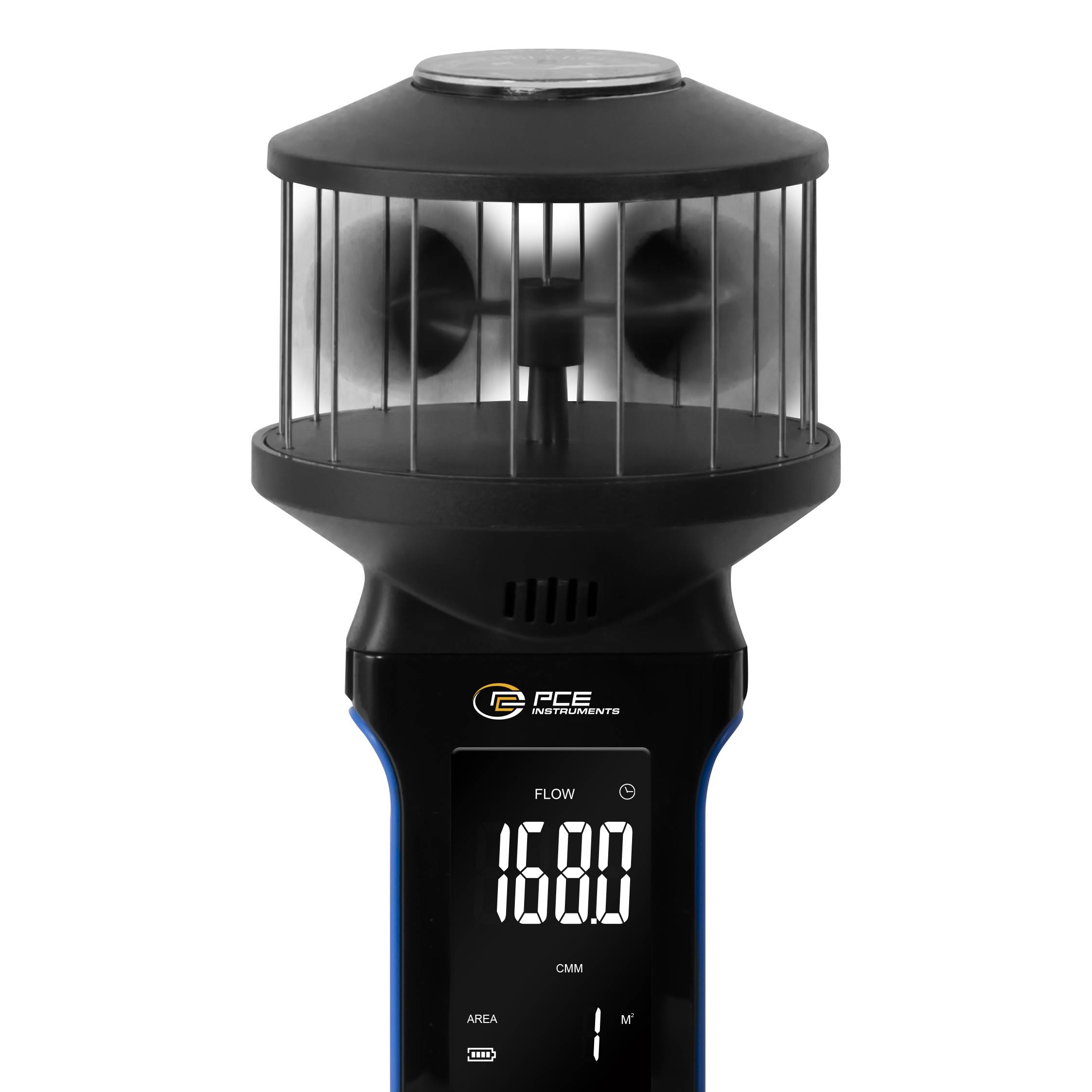 PCE Instruments Anemometer PCE-AM 31 |0,3 ... 40 m/s |Auflösung 0,1 m/s |Temperatur |Luftvolumen |Windgeschwindigkeit