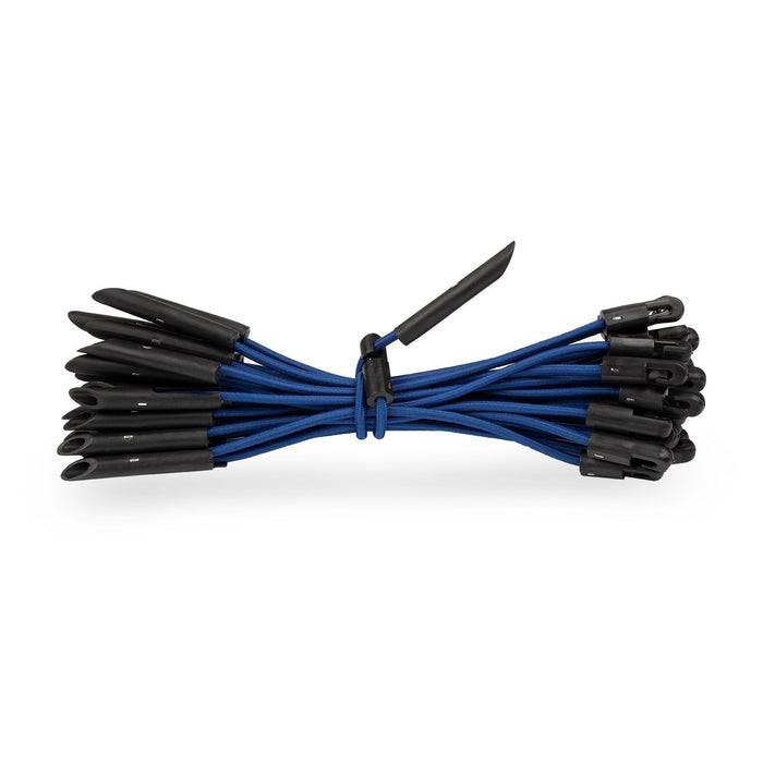 FLOORDIREKT Spanngummis - Multifunktionale Planenspanner mit Haken - 20er Set - 30 cm - Blau