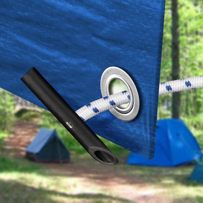 FLOORDIREKT Spanngummis - Multifunktionale Planenspanner mit Haken - 20er Set - 30 cm - Weiß