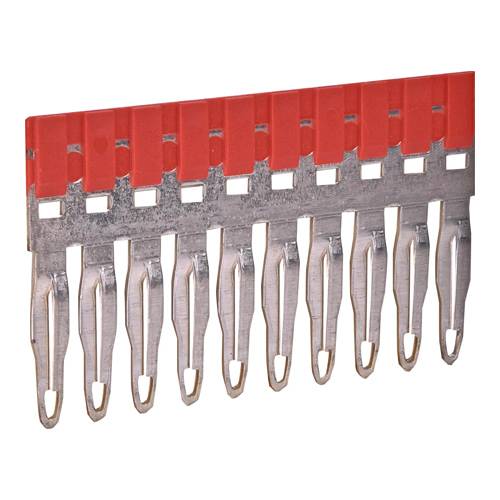 ETI ESC-PTP4/10/R - Verbindungsbrücke für Querverbindung Brücken ESC-CBC.4 & ESC-CBC.4B (10 gebrückte Klemmen) - rot