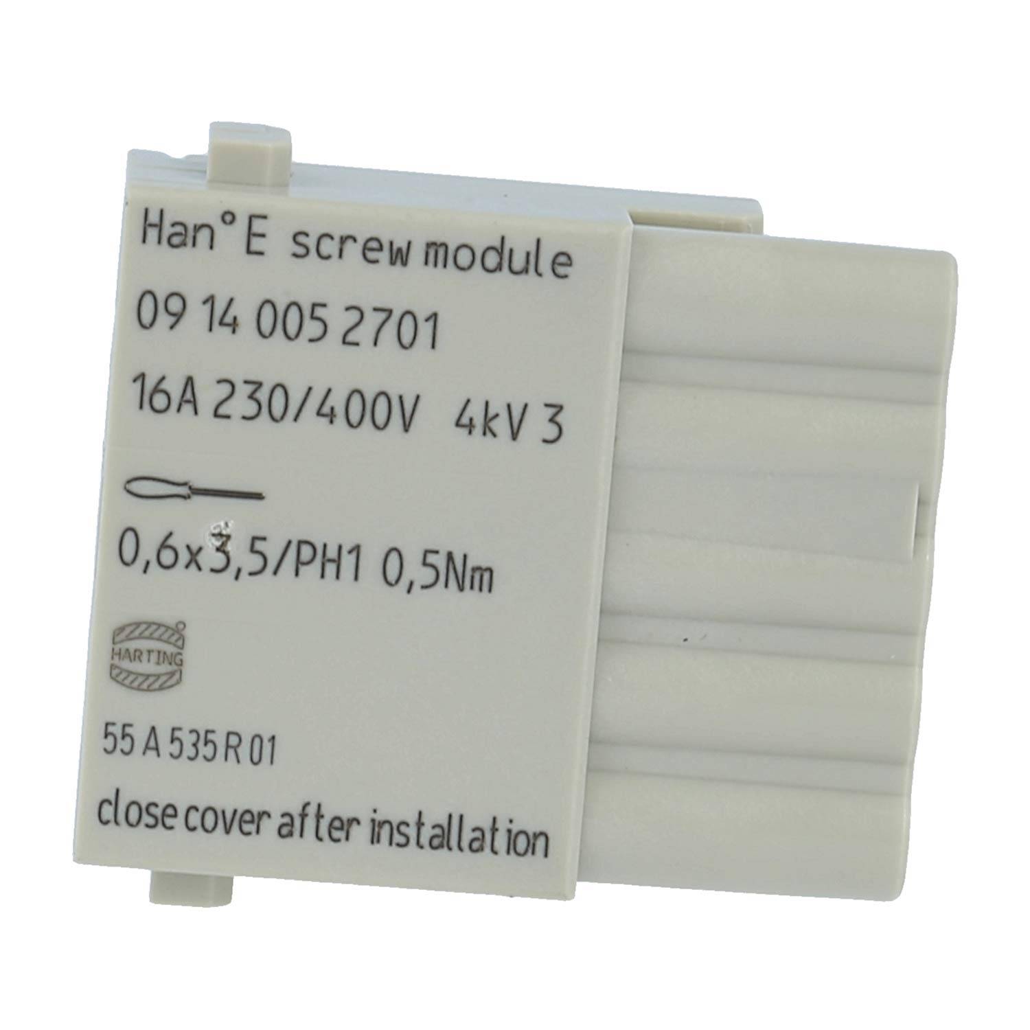 HARTING Han E Modul Buchseneinsatz (F) Schraubanschluss, 5-polig 230V/400V, 16A - 1 Stück