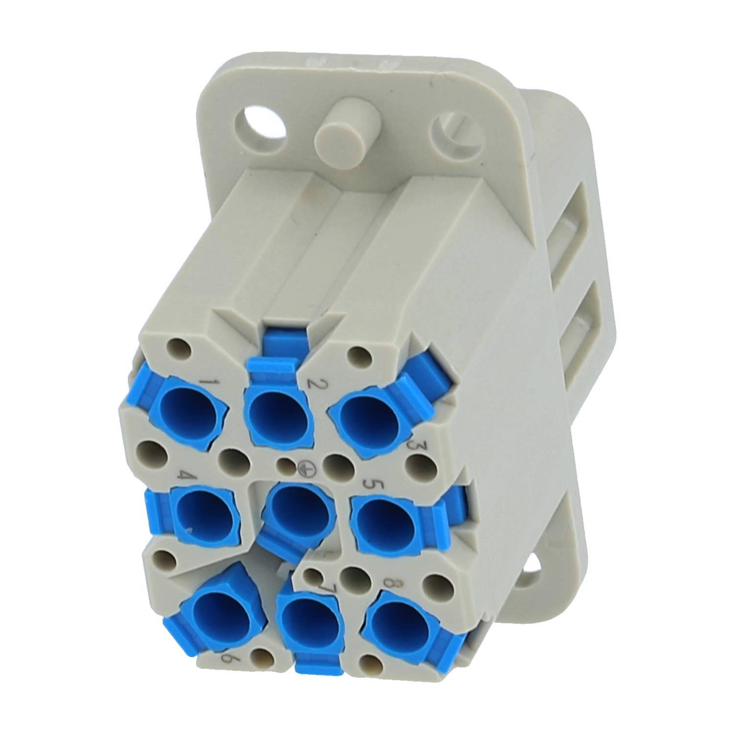 HARTING Han Q8/0 Buchseneinsatz (F) Quick-Lock-Anschluss, 8-polig+PE 500V, 16A - 1 Stück