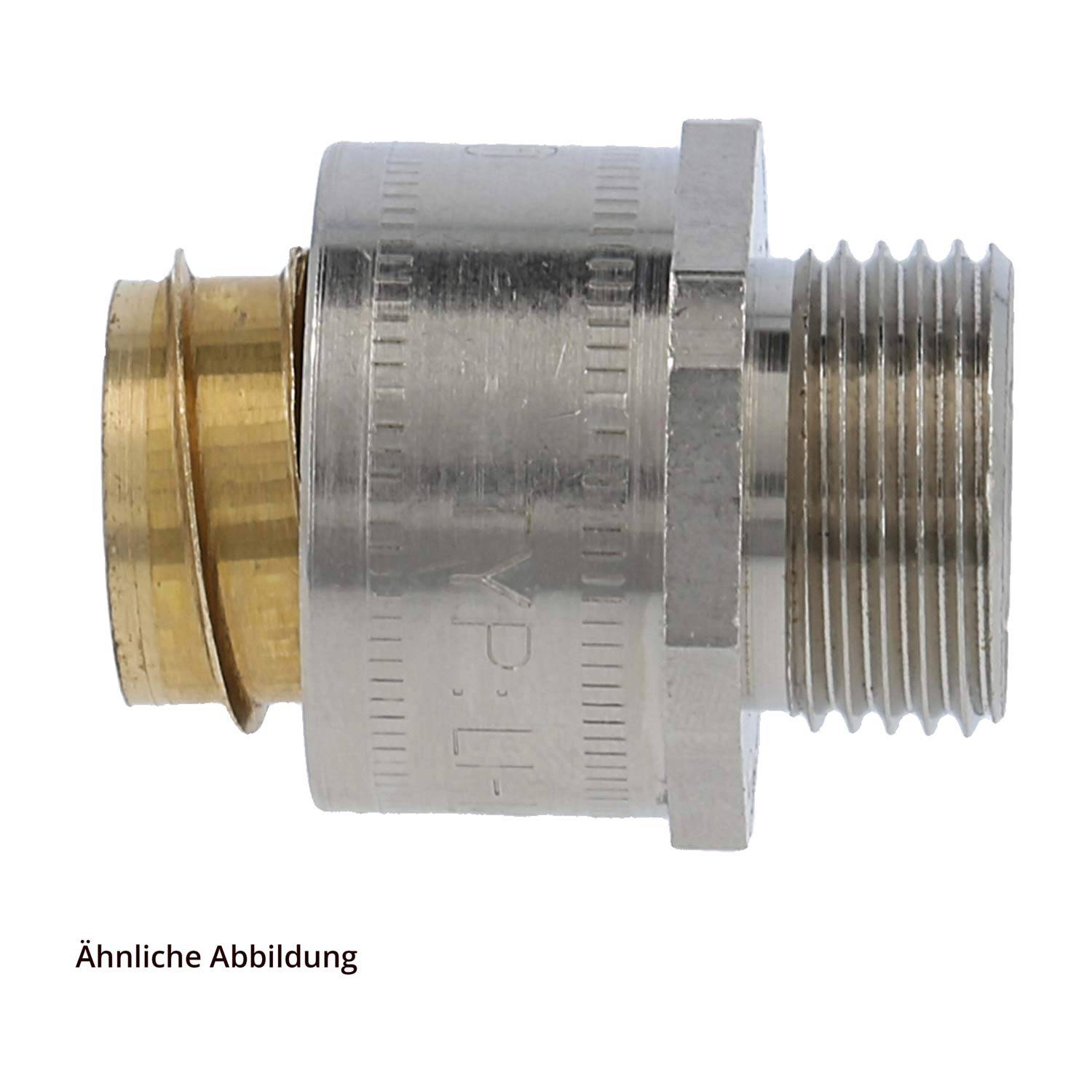 FLEXA FSW M25/27 Metallverschraubung gerade Gewinde M25x1,5 für Schlauch-Außendurchmesser 27,0mm für