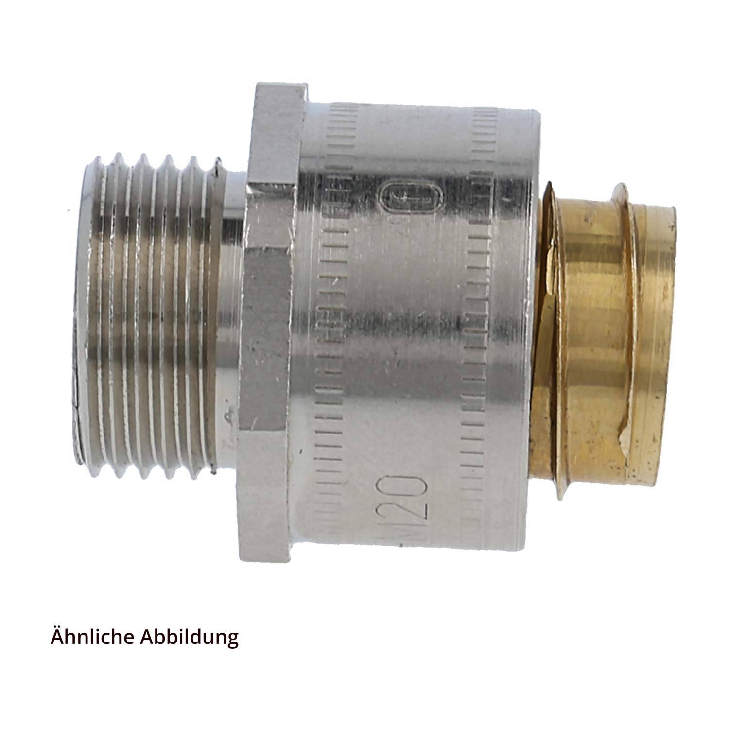 FLEXA FSW M25/27 Metallverschraubung gerade Gewinde M25x1,5 für Schlauch-Außendurchmesser 27,0mm für