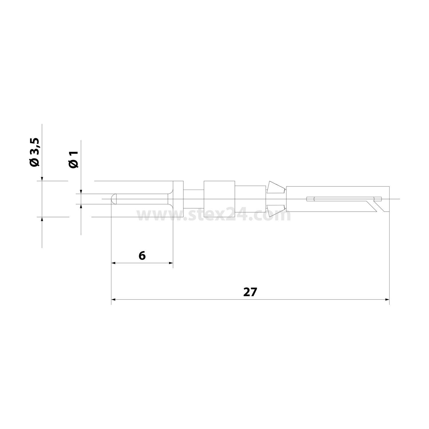 HARTING D-Leiterplattenkontakt Kontaktbuchse (F) silber, 1 Stück Werkstoff Kupferlegierung - 1 Stück