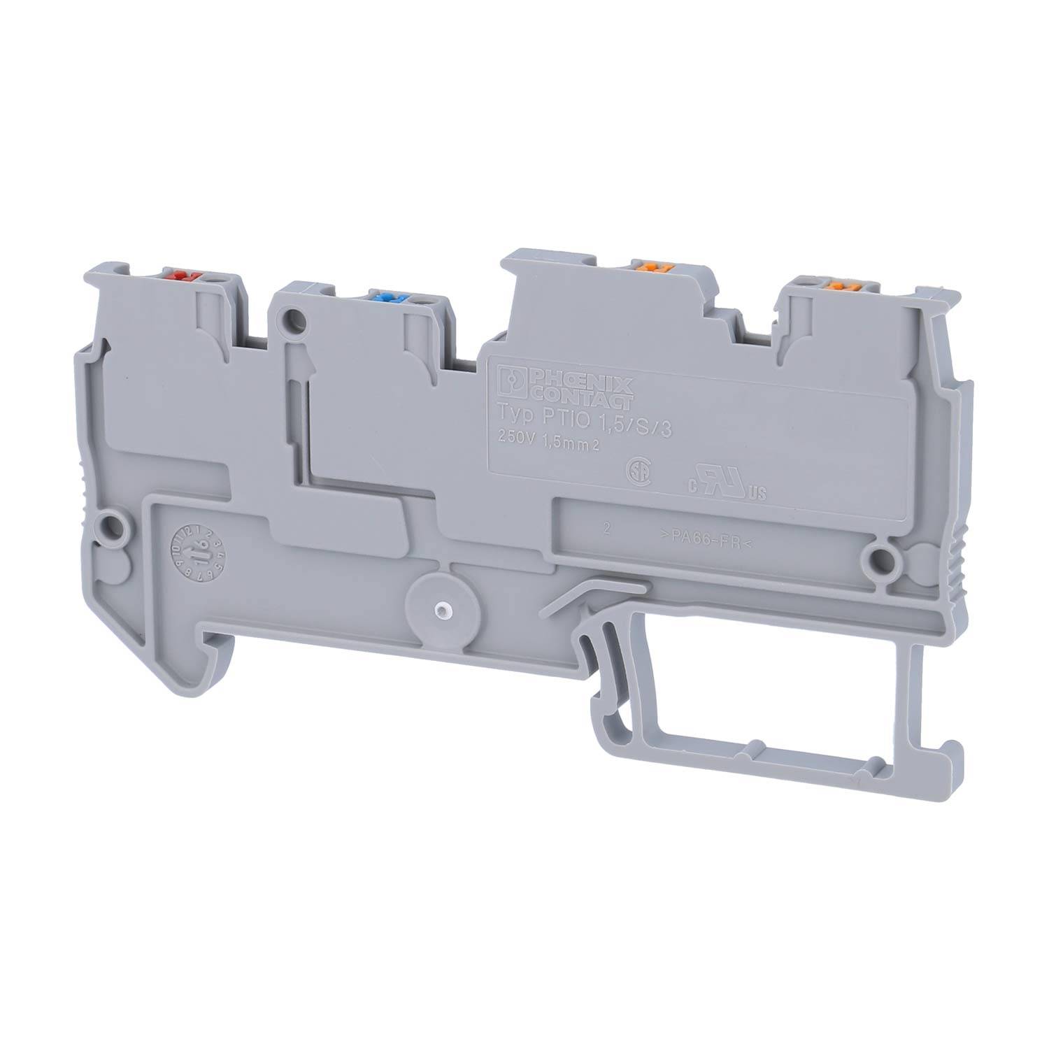 Phoenix Contact Initiatoren-/Aktorenklemme PTIO 1,5/S/3 Push-In-Anschluss Nennspannung 250V Kurzzeitstrom 0,18kA - 1